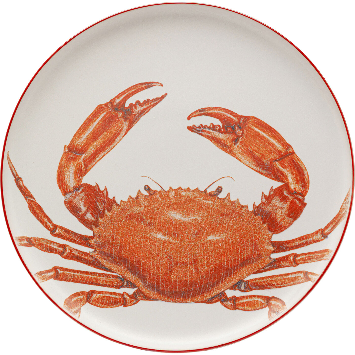 Teller Crabes Rot Ø27cm Sortiert