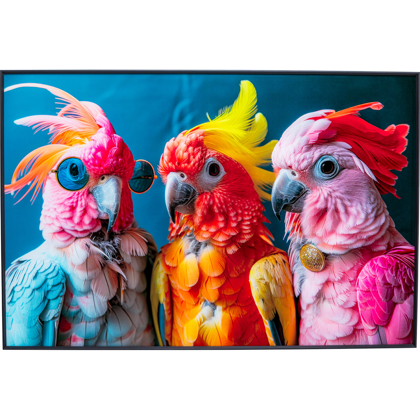 Glasbild Cockatoo Chatter 150x100cm