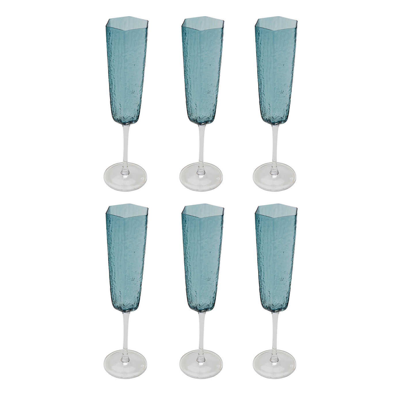 Bicchiere prosecco Cascata blu (6/Set)