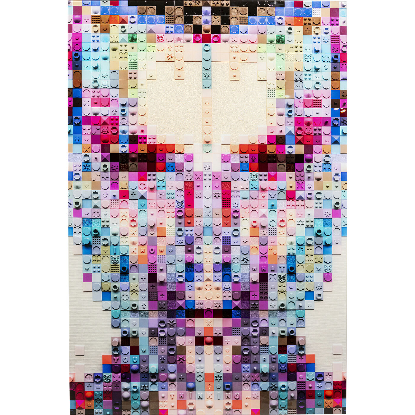 Glasbild Pixel Face 120x80cm