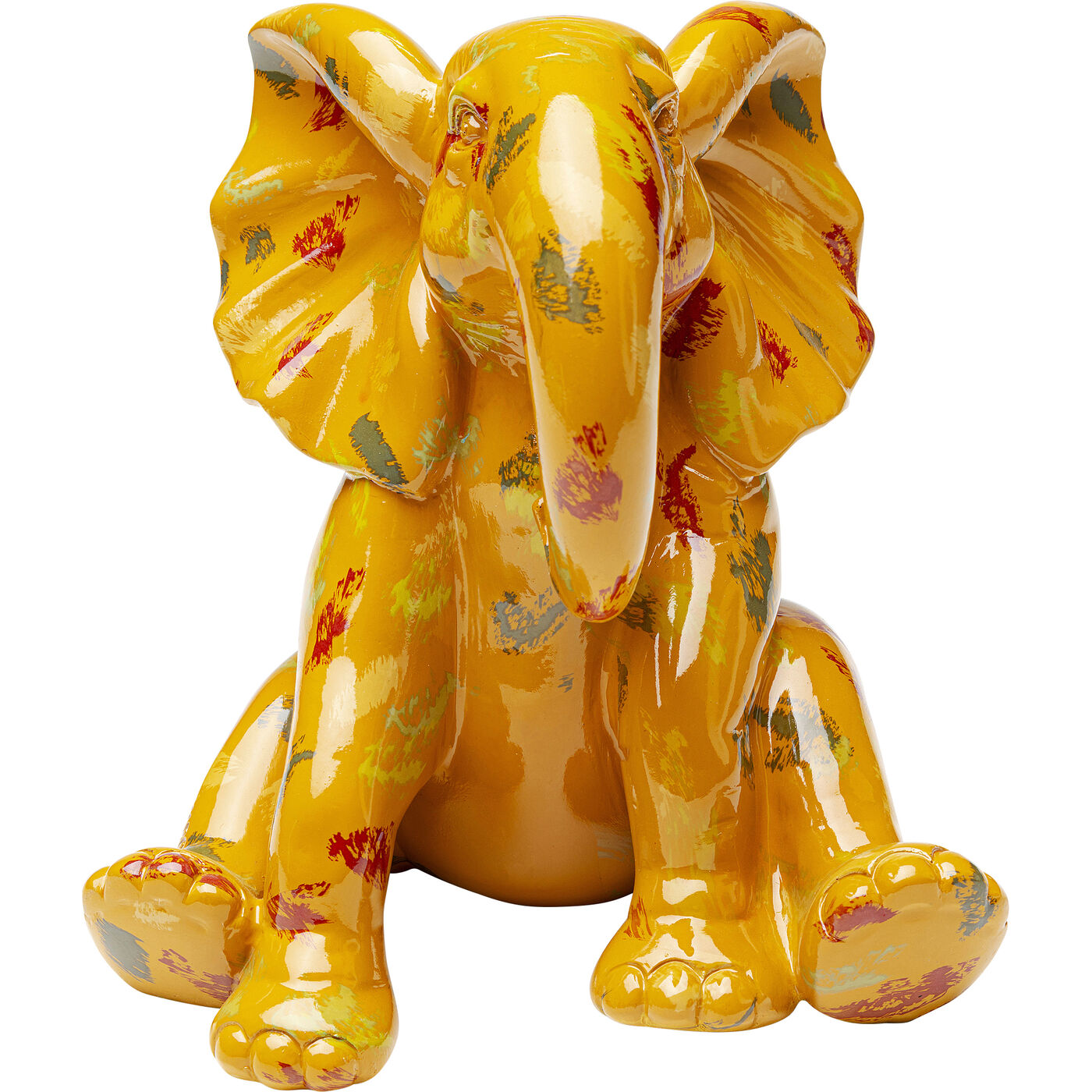 Deko Figur Elephant Dots Gelb 18cm