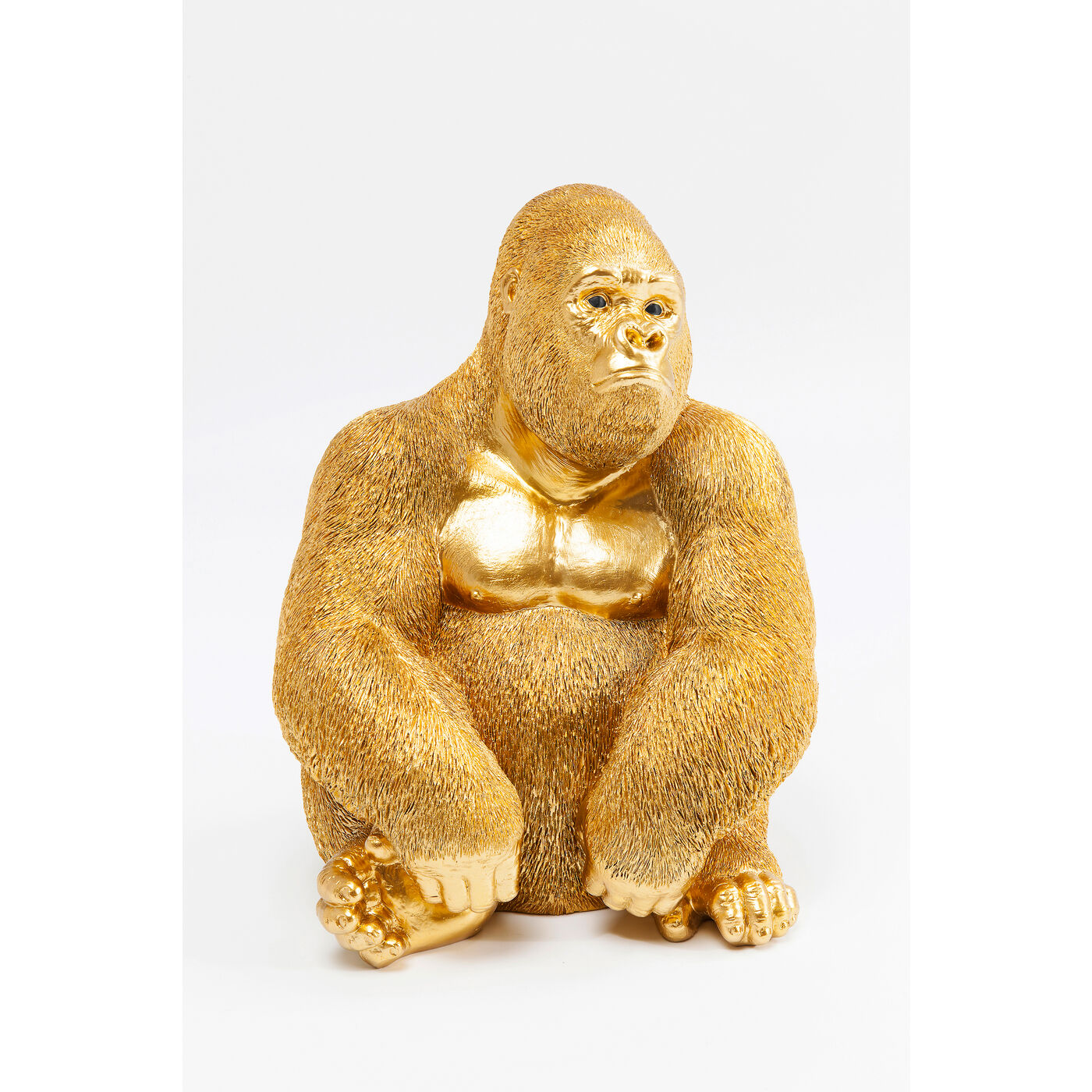 Deko Figur Monkey Gorilla Side Medium Gold 39cm