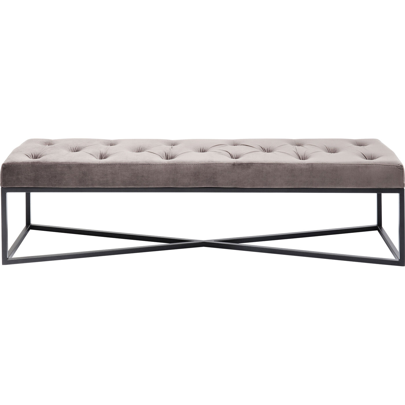 Bench Crossover Grey Black 150x40cm | 4025621840886