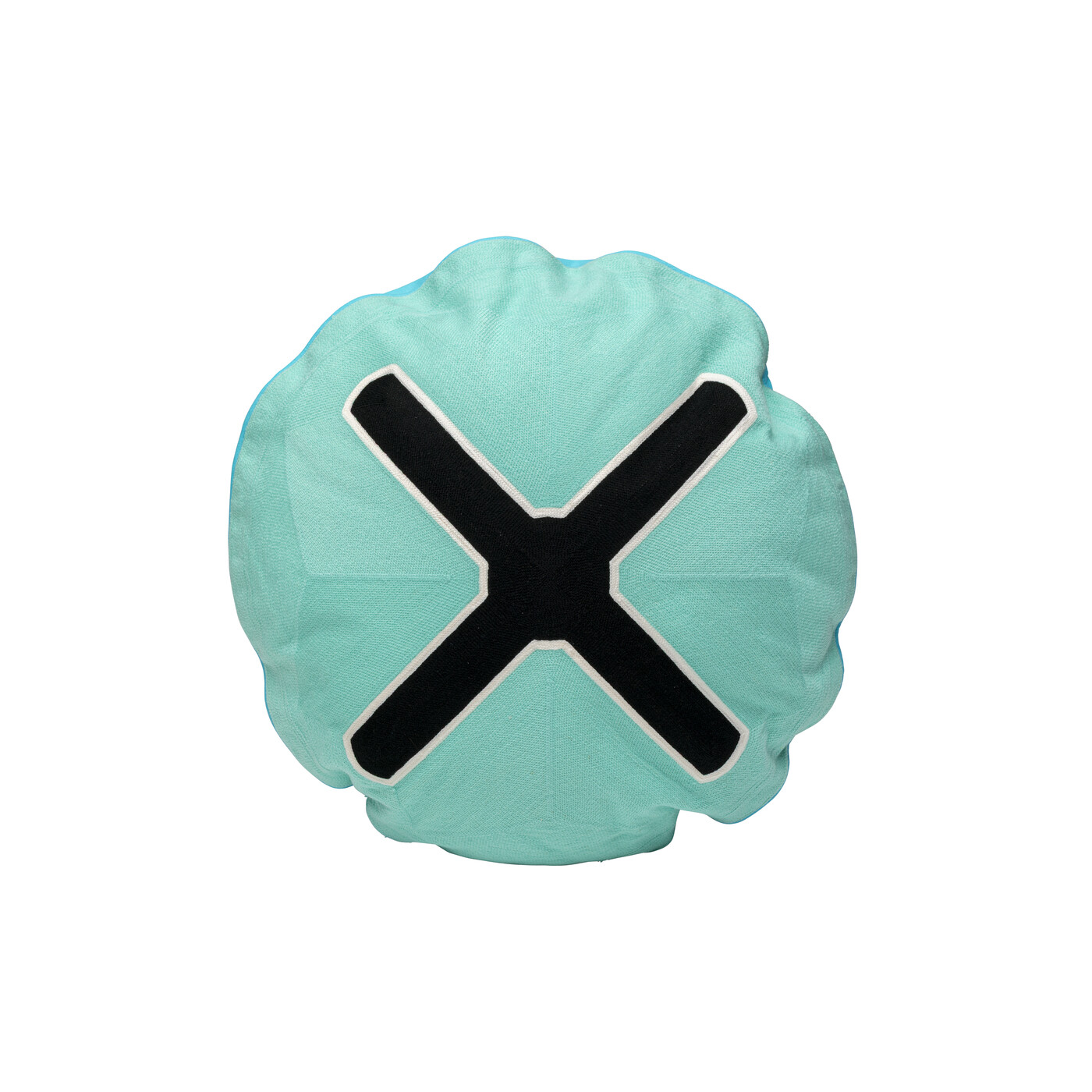 Kissen Icon Cross Türkis Ø50cm