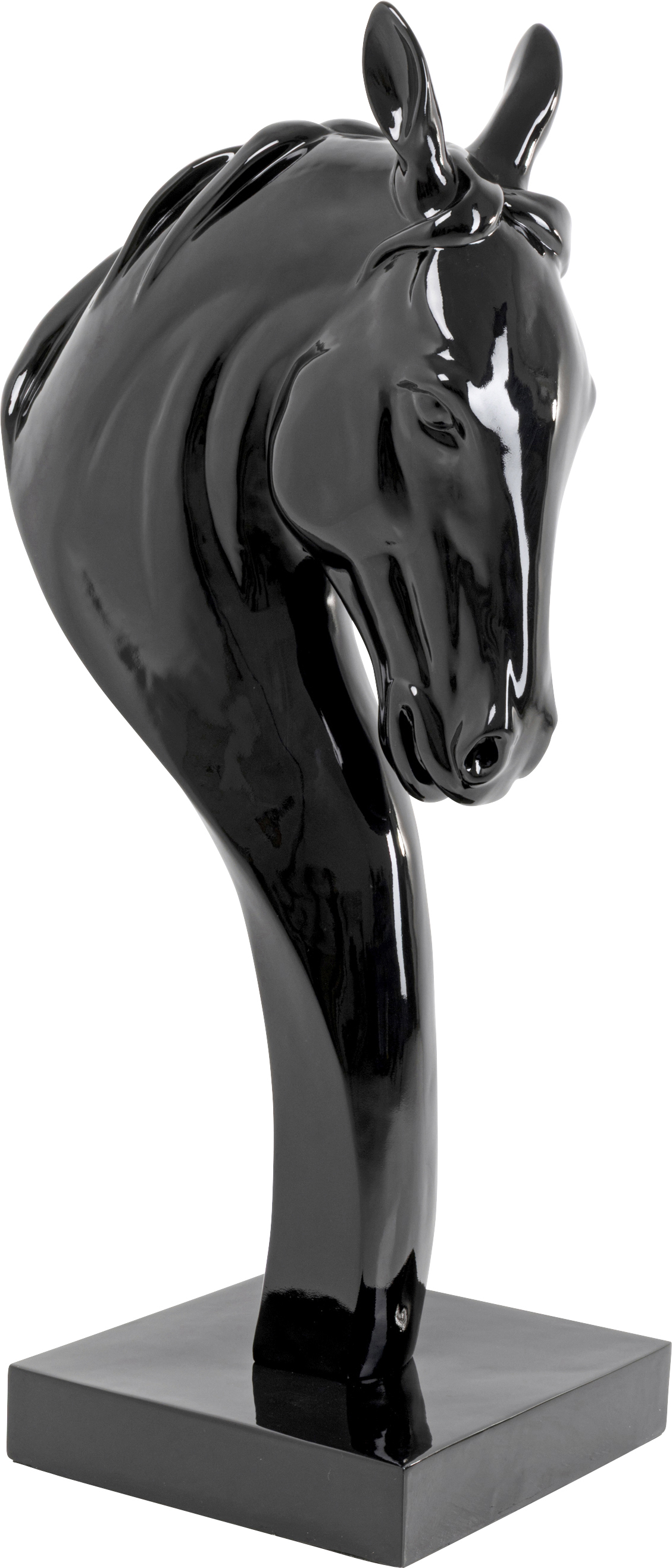 Deko Figur Horse Head Schwarz 180cm