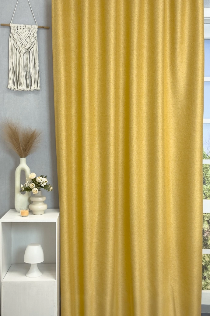 Island – Rideau dimout thermique isolant jaune doré