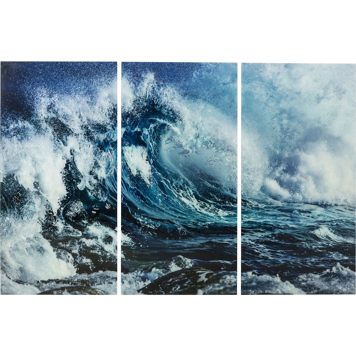 Glasbild Triptychon Wave (3/Set)