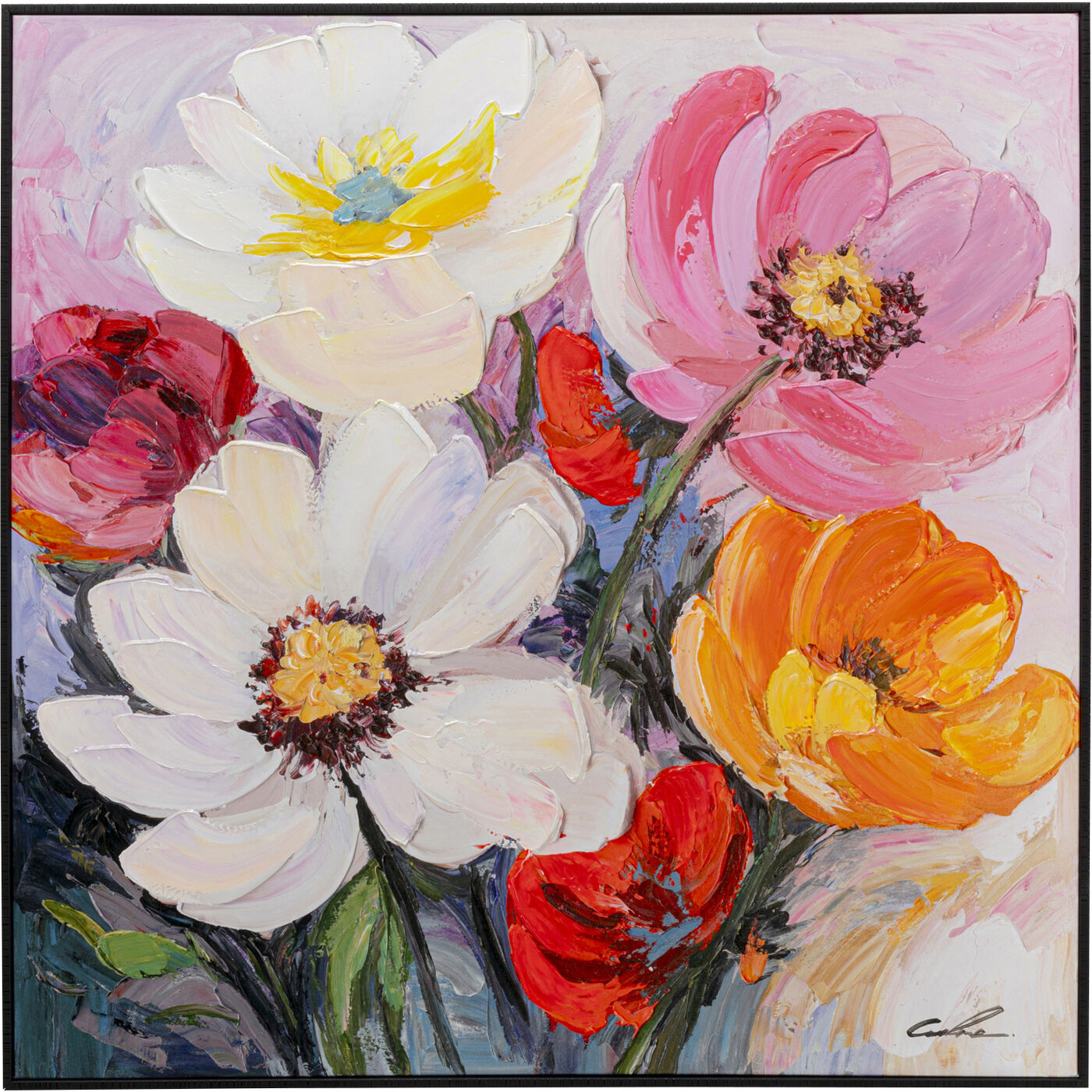 Gerahmtes Bild Flower Meadow 80x80cm