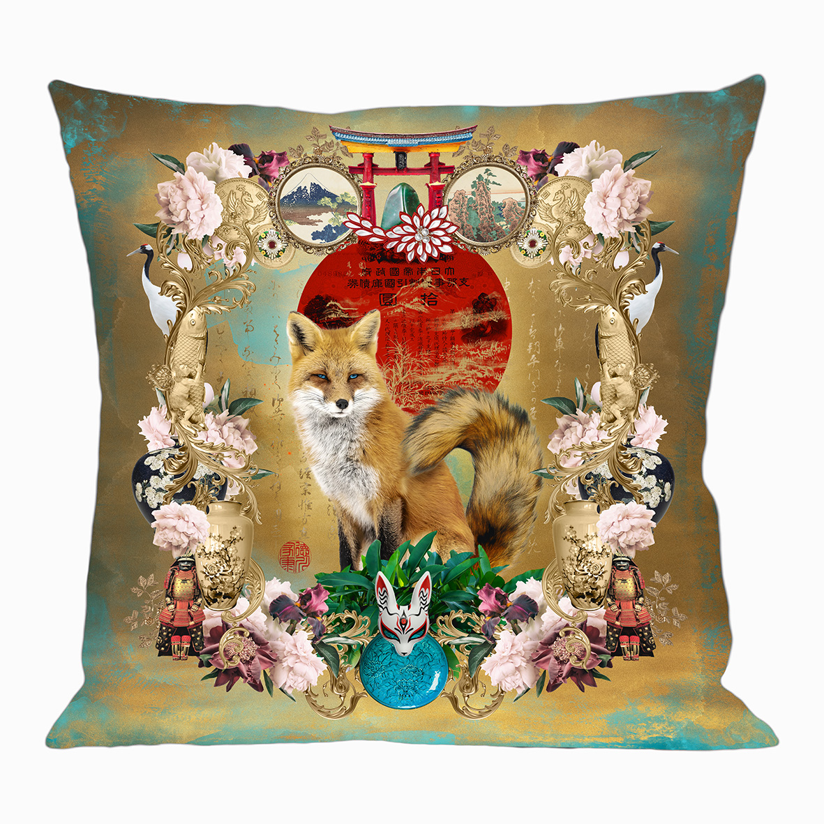 Kissenbezug 100x100 Kitsune