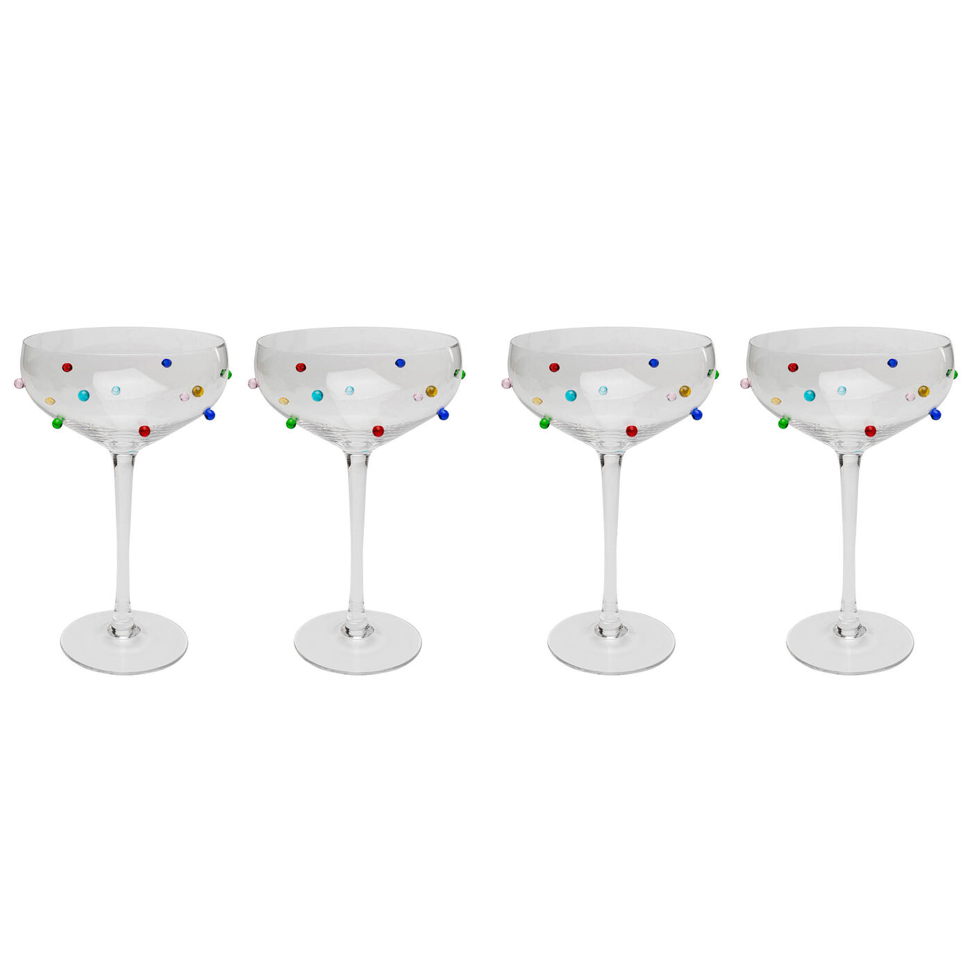 Cocktailglas Party Dots 19cm (4/tlg.)