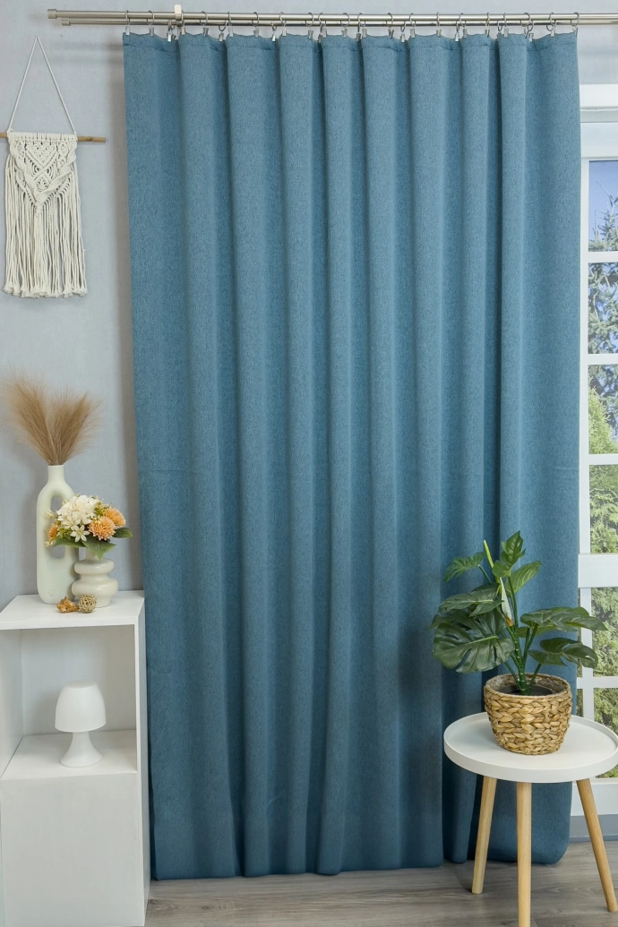 Island – Rideau dimout thermique isolant bleu turquoise