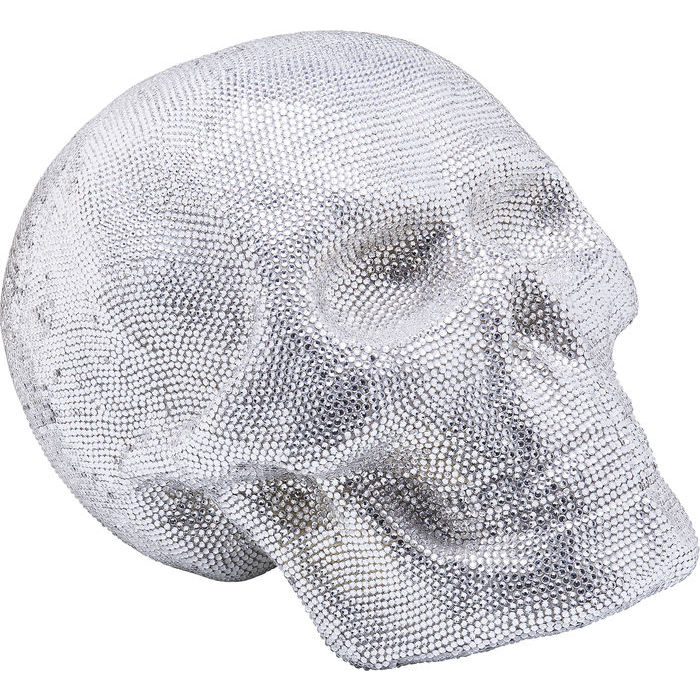 Deko Kopf Crystal Skull Silber Big Ausstellungsstück 