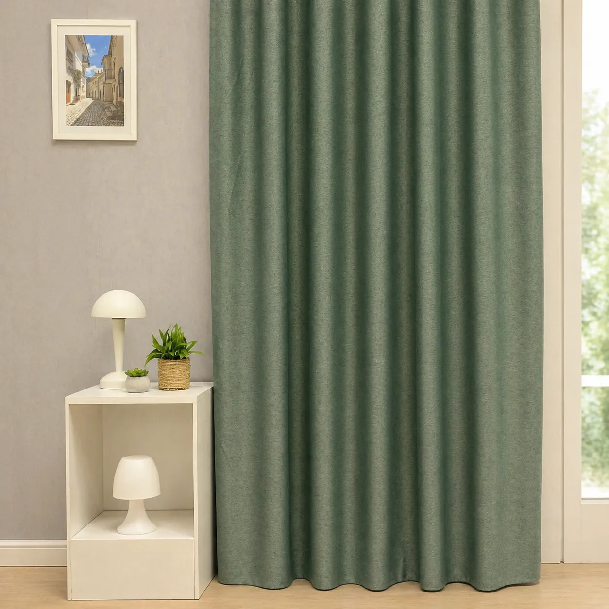 Island – Thermo-Dimout-Vorhang in Grün