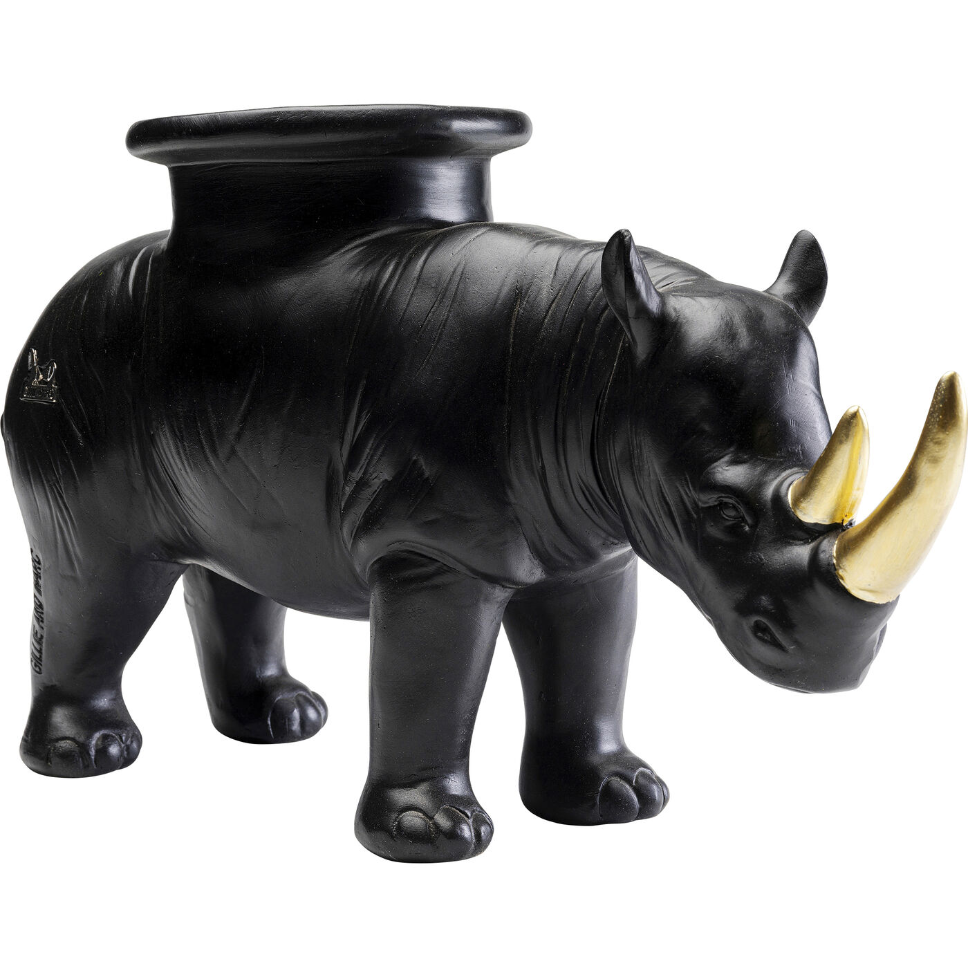 Figurine décorative Rhino noir 41cm