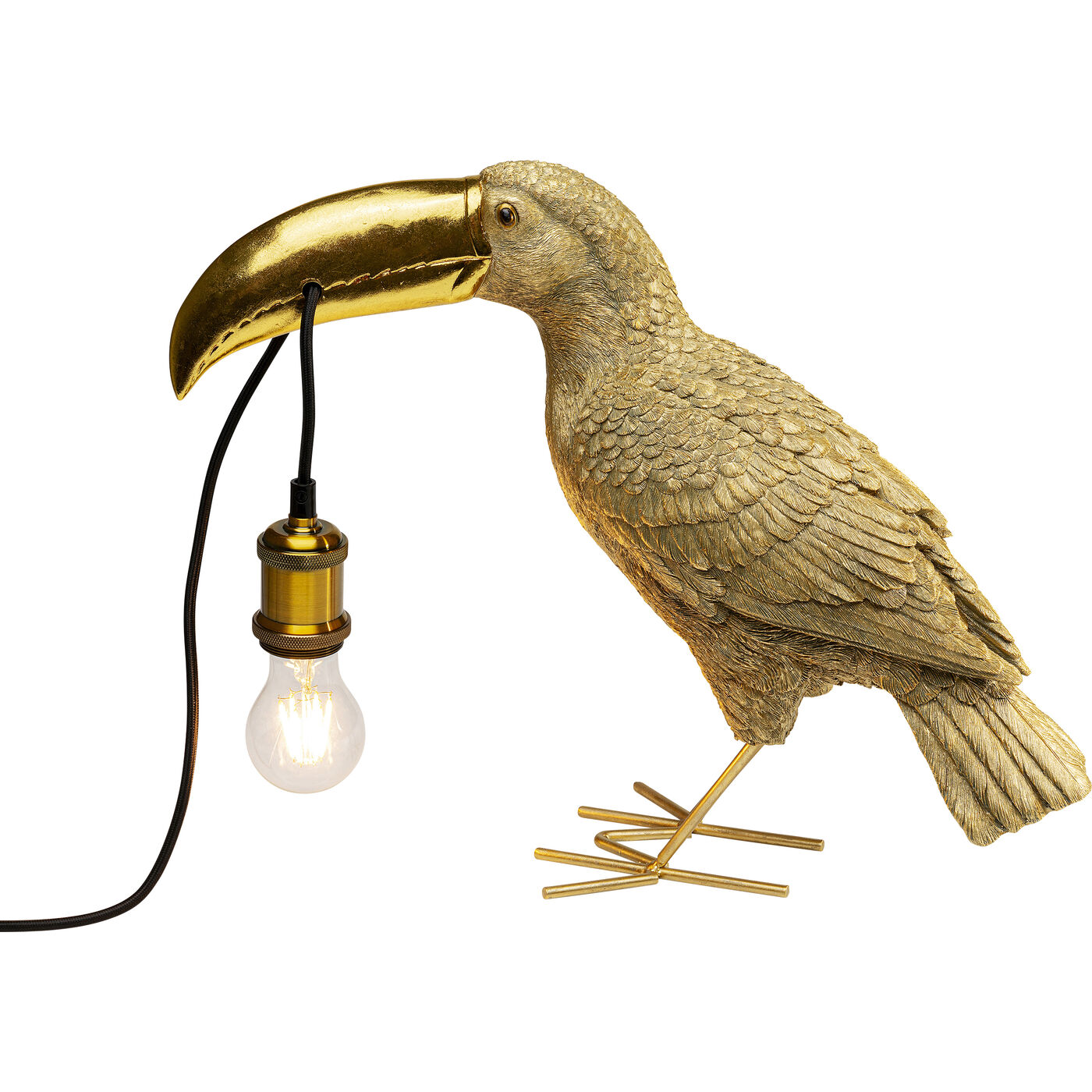 Tischleuchte Toucan Gold 42cm