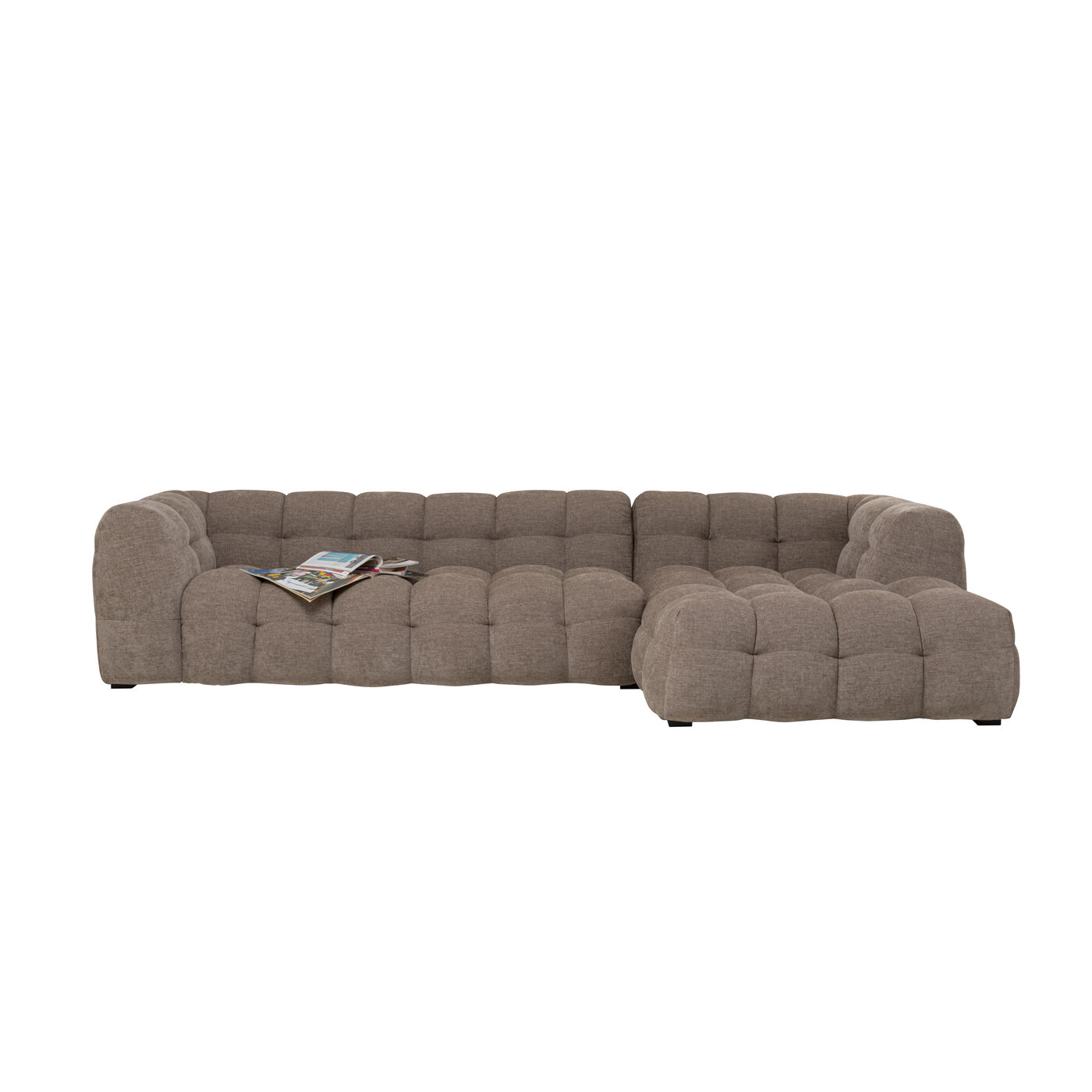 Corner Sofa Salamanca Grey Brown Right 250cm
