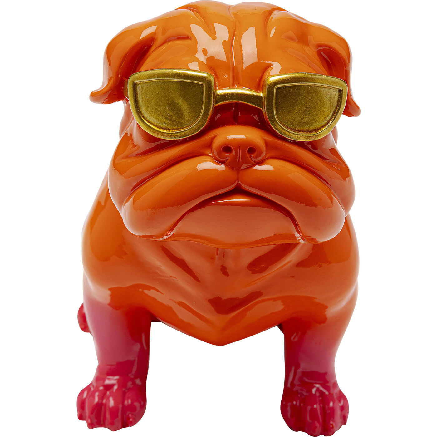 Figura decorativa Fashion Dog arancione 17cm