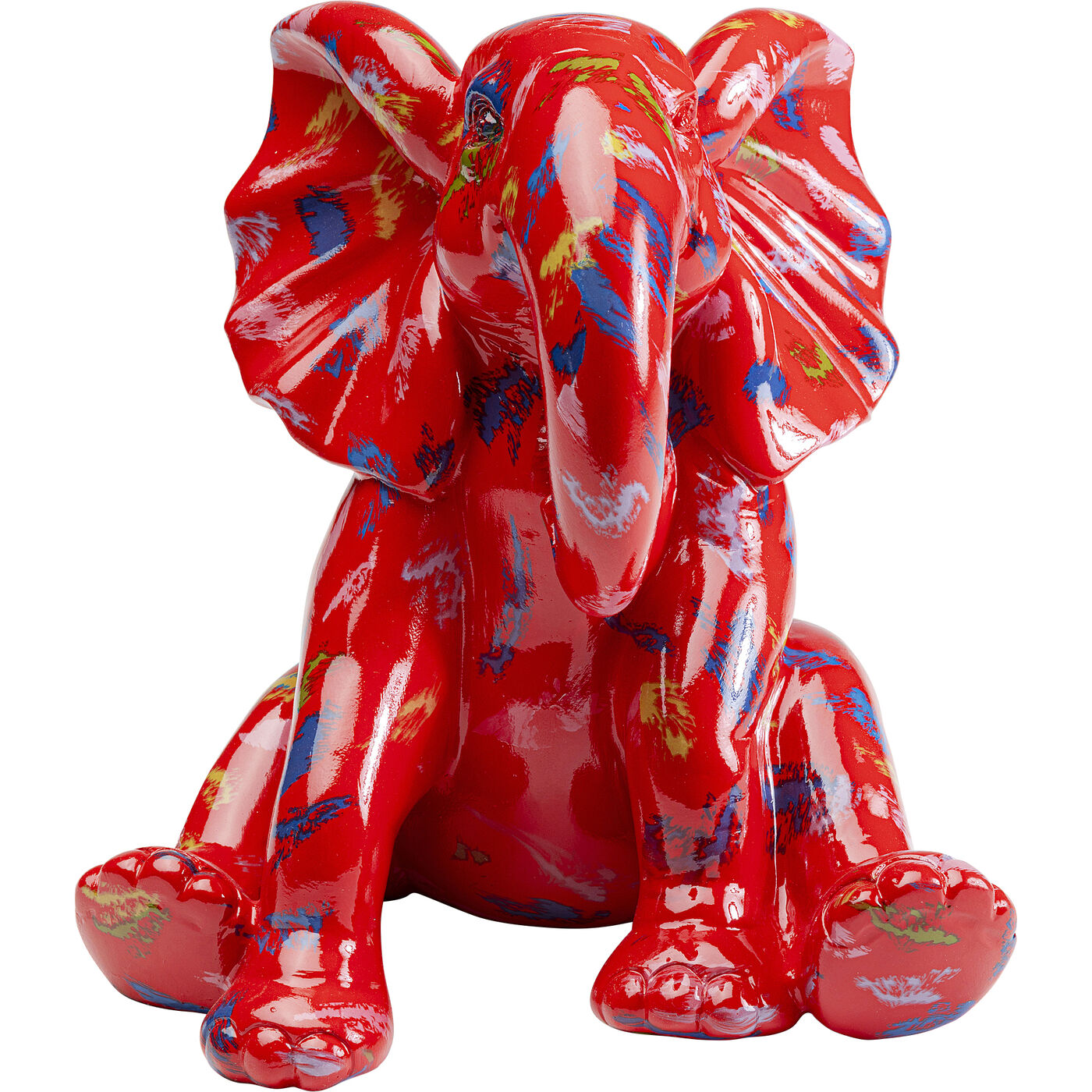 Deko Figur Elephant Dots Rot 18cm