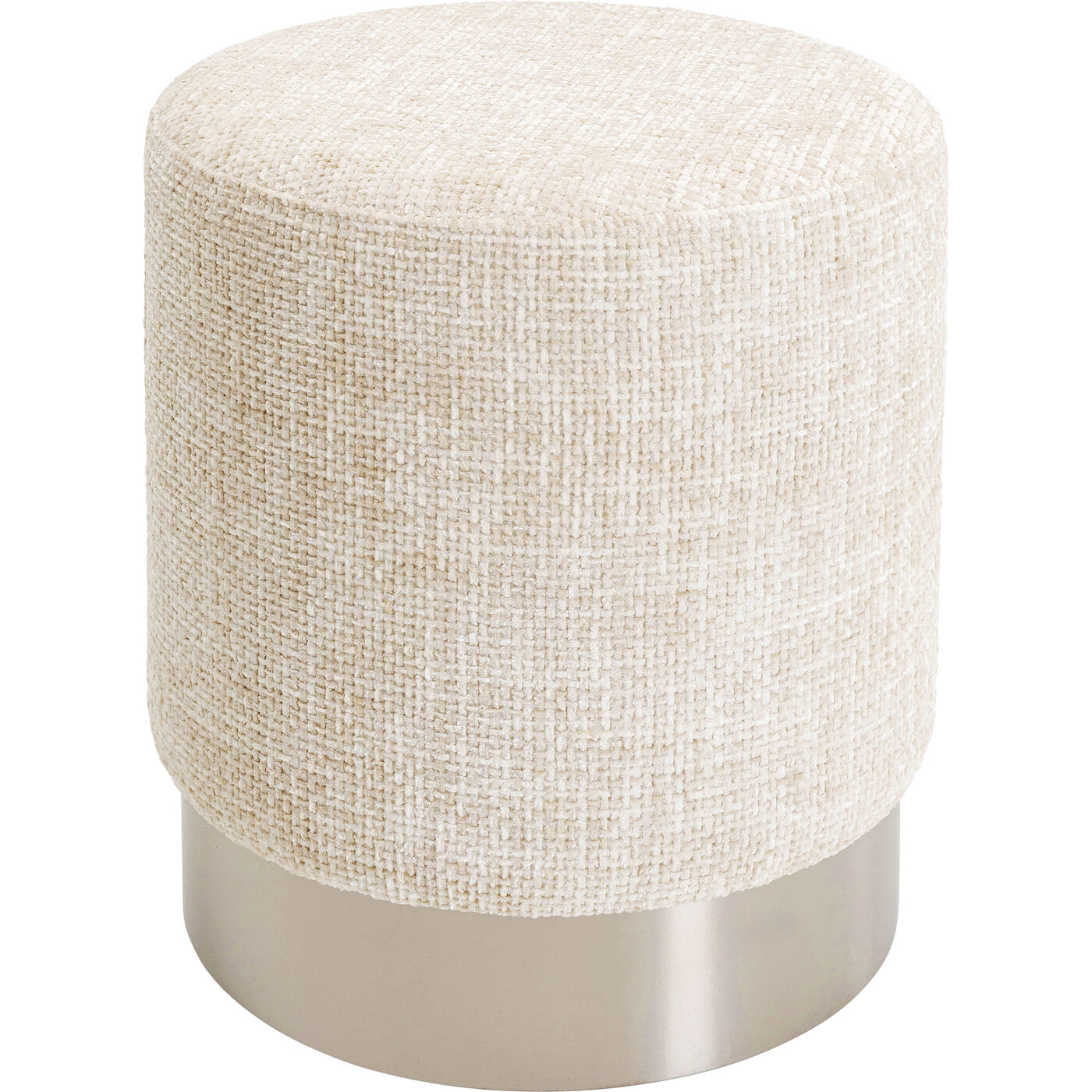 Hocker Berry High Silber Beige Ø39cm