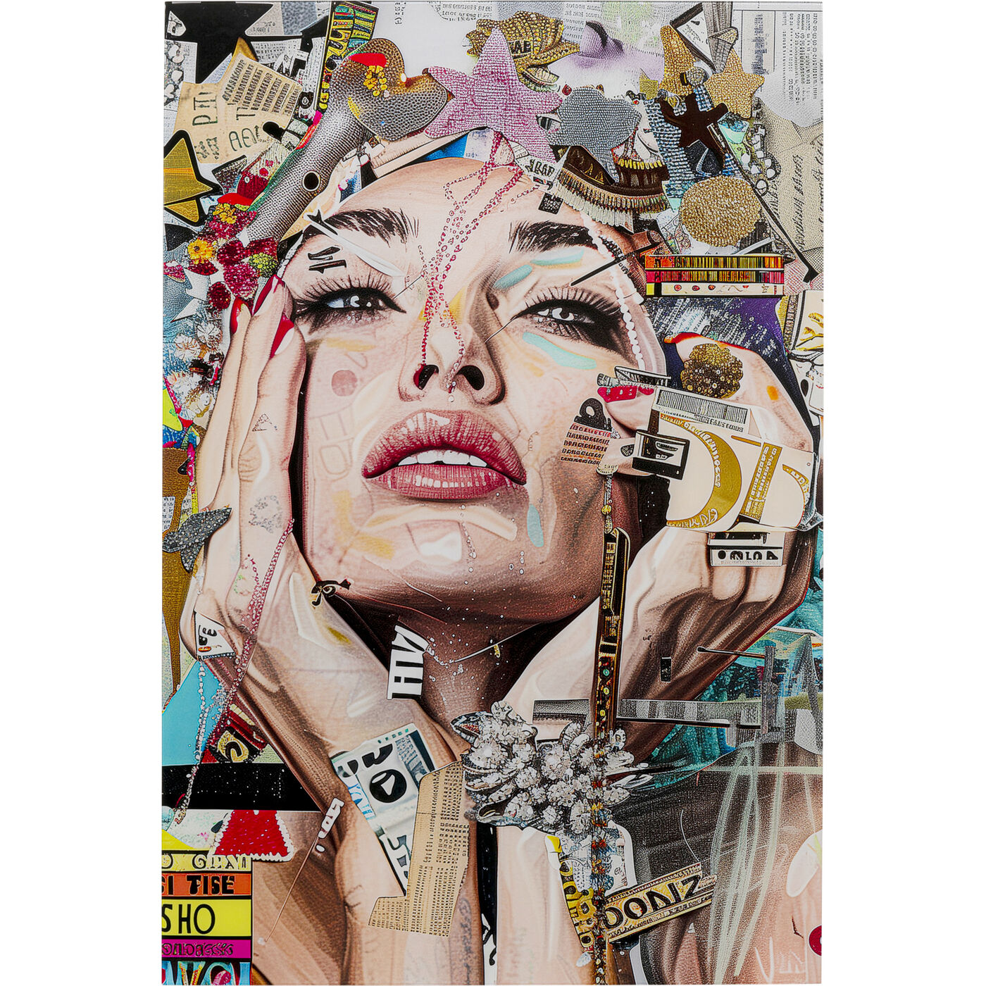 Glasbild Artsy Portrait Front 80x120cm