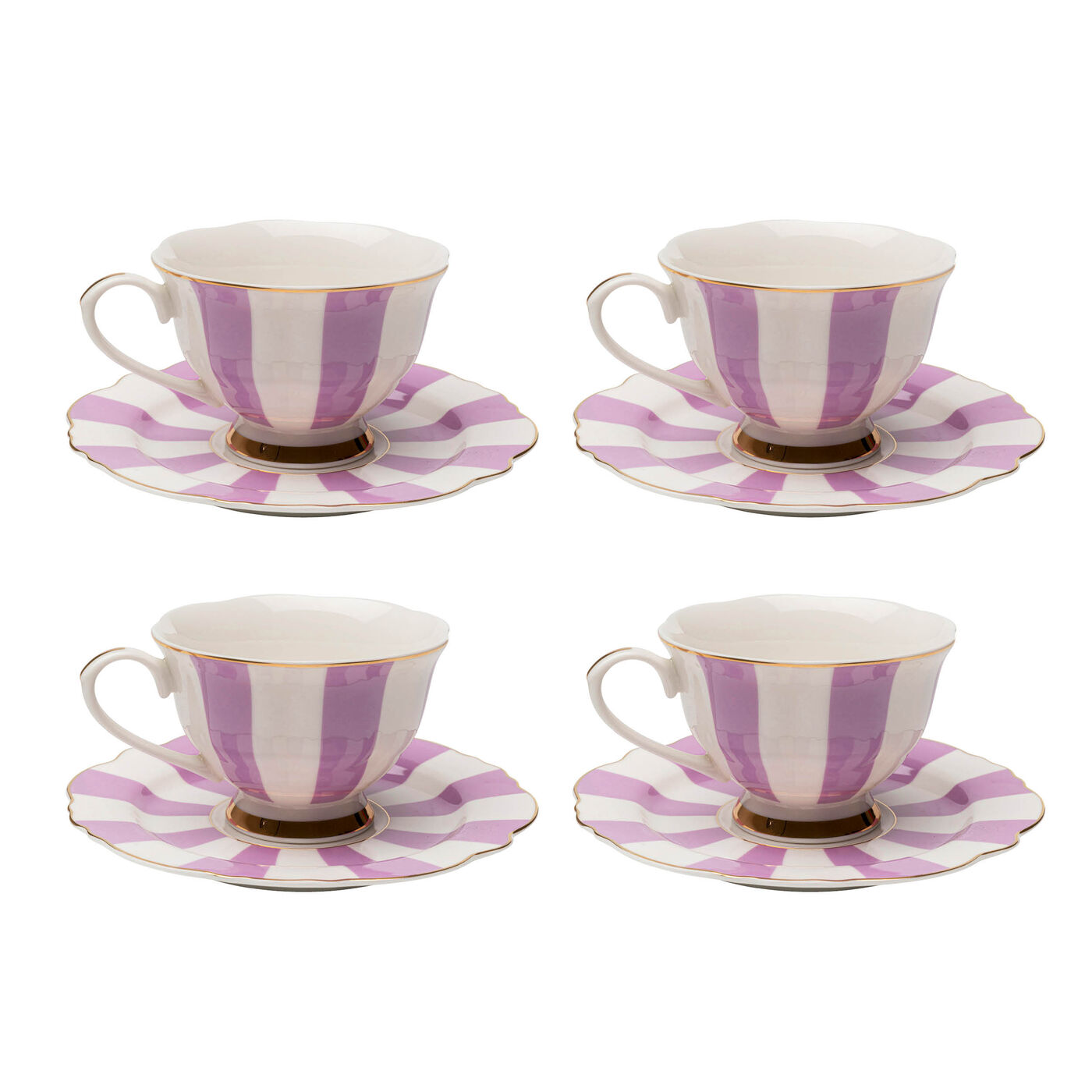 Kaffeetasse Harlequin Lila (4/tlg.)