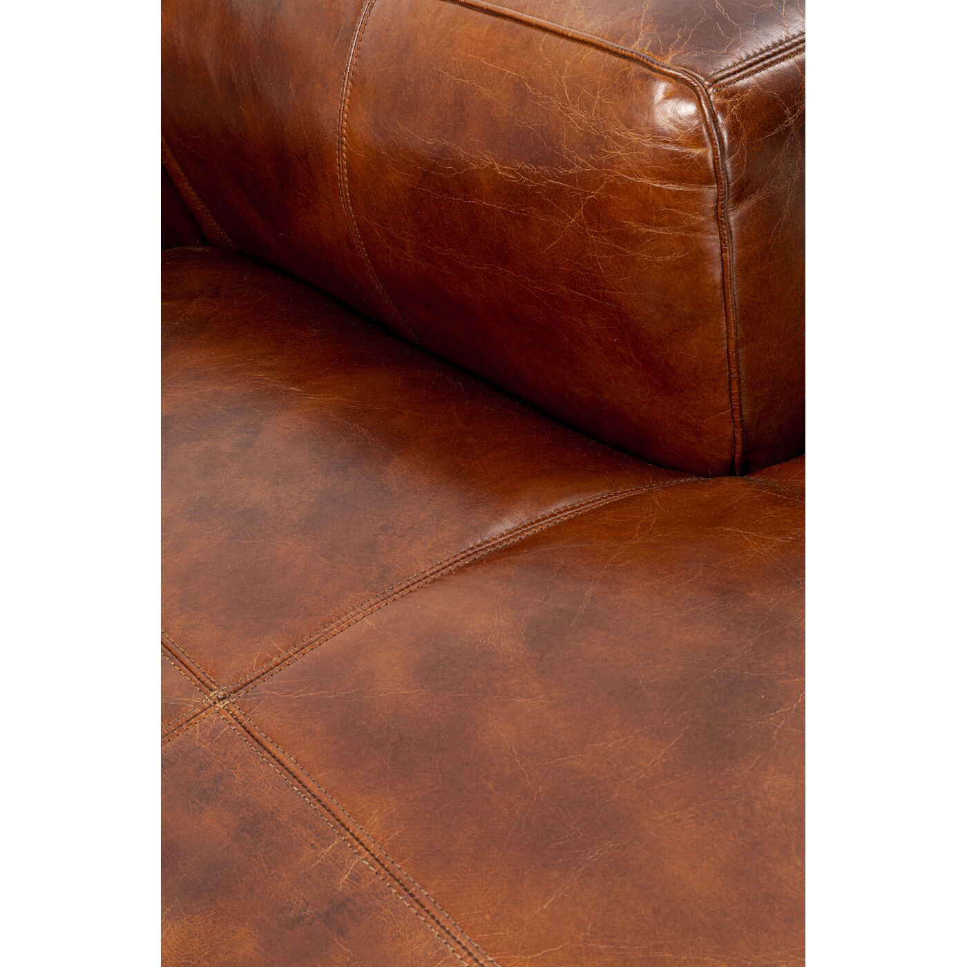 Ecksofa Cubetto Leder Braun 170x270cm