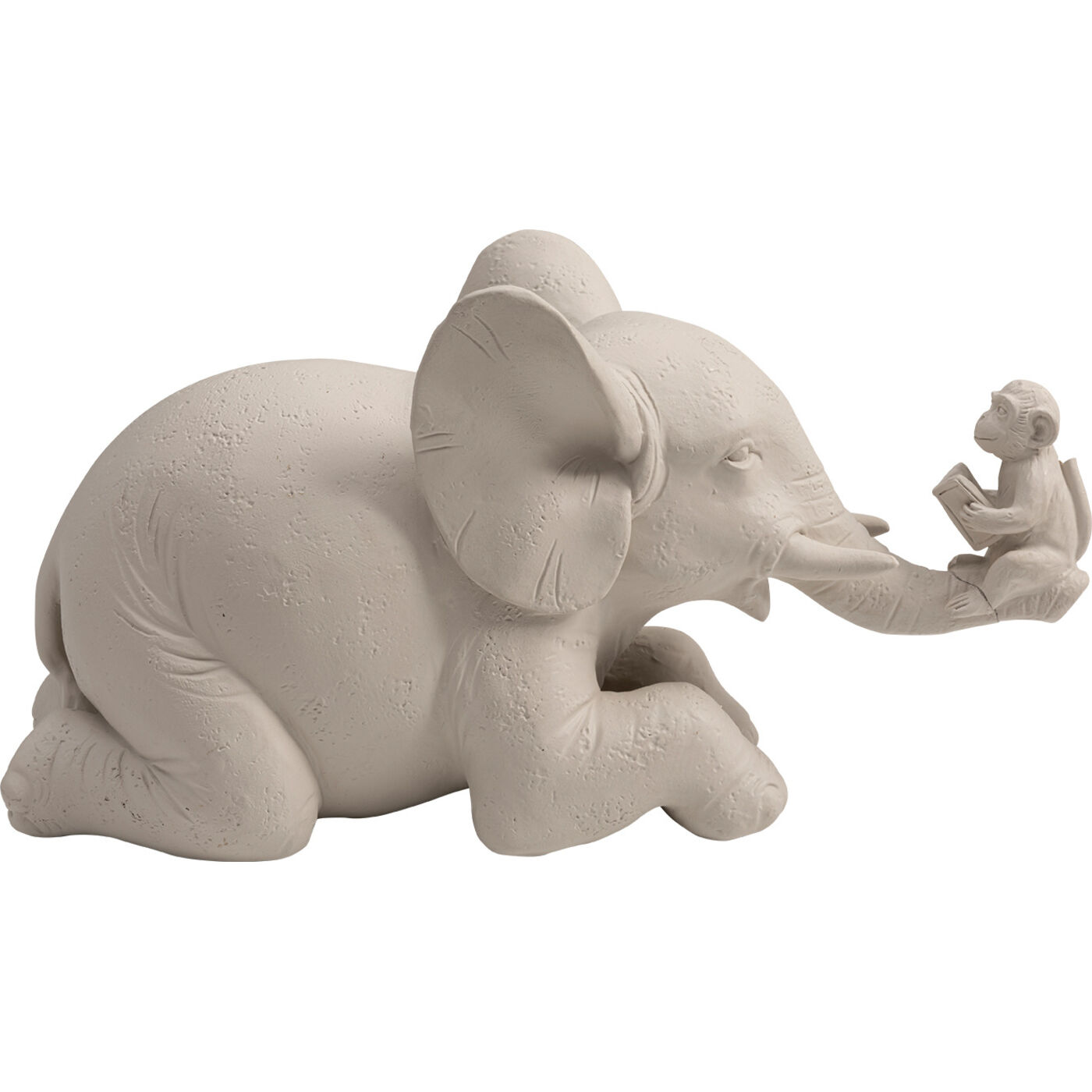 Deko Figur Reading Monkey Greige 21cm