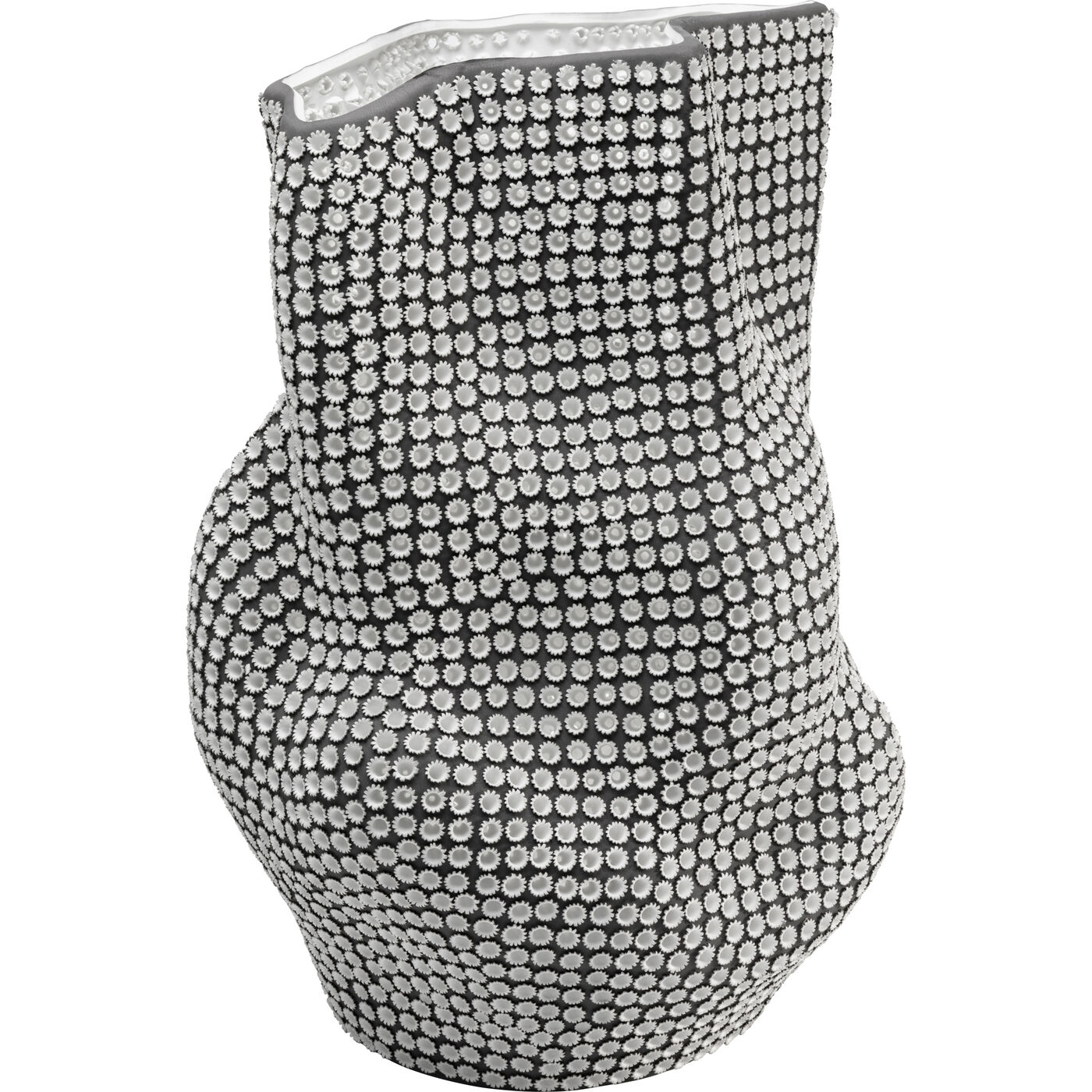 Deko Vase Anemone Schwarz 43cm