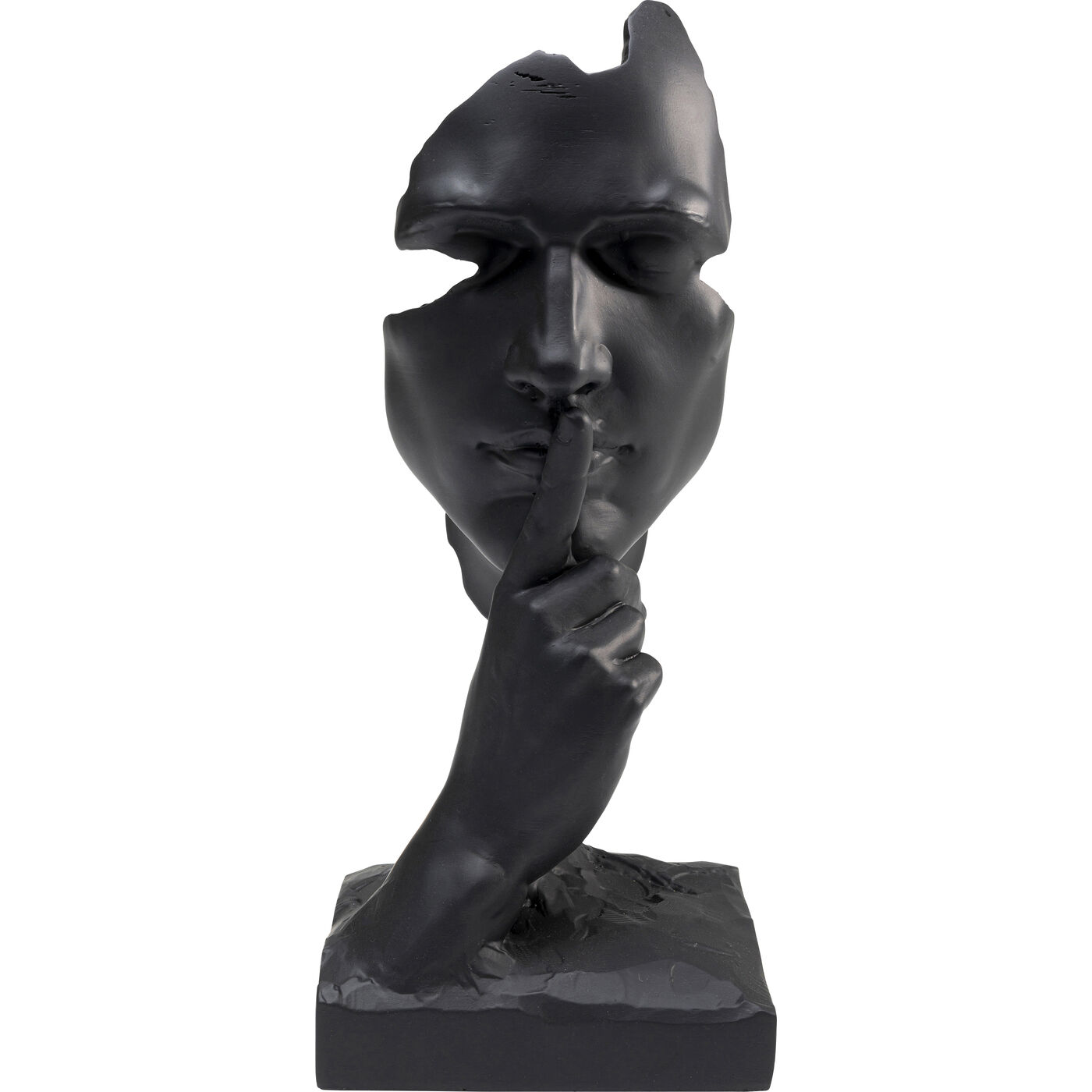 Oggetto decorativo Quiet Face nero 31cm