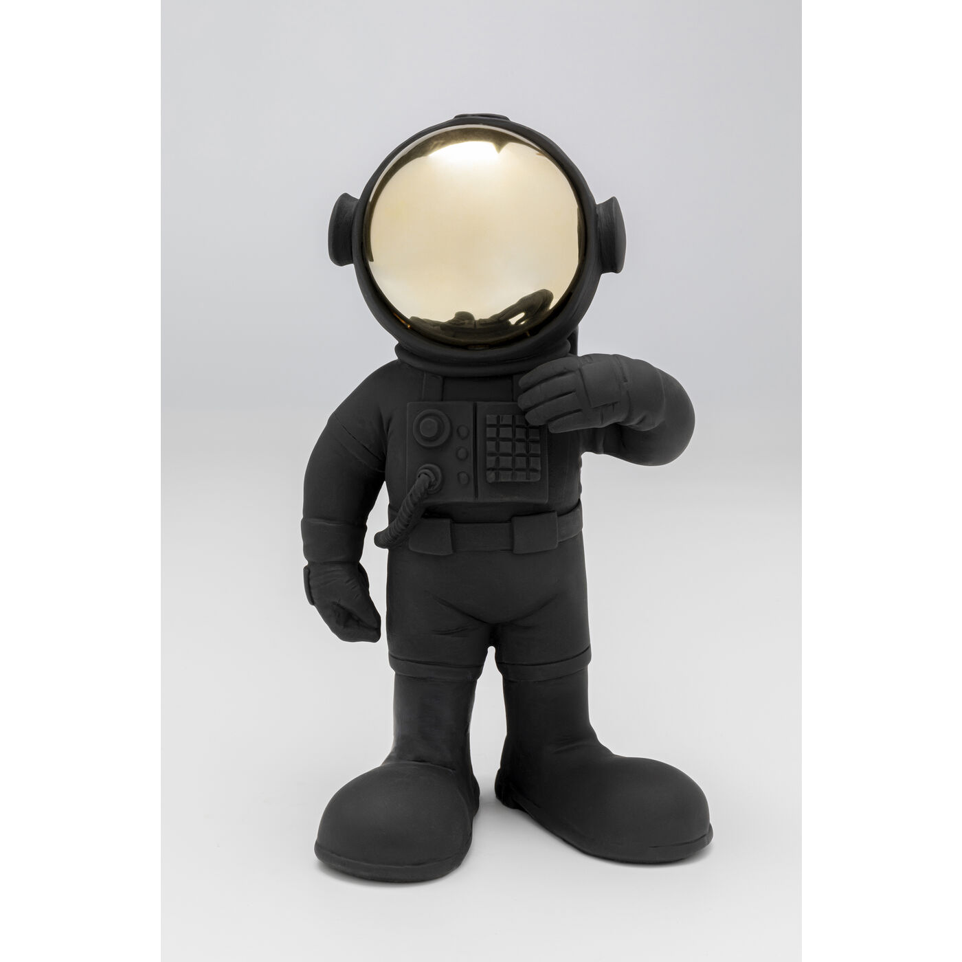 Deko Figur Welcome Astronaut Schwarz 27cm