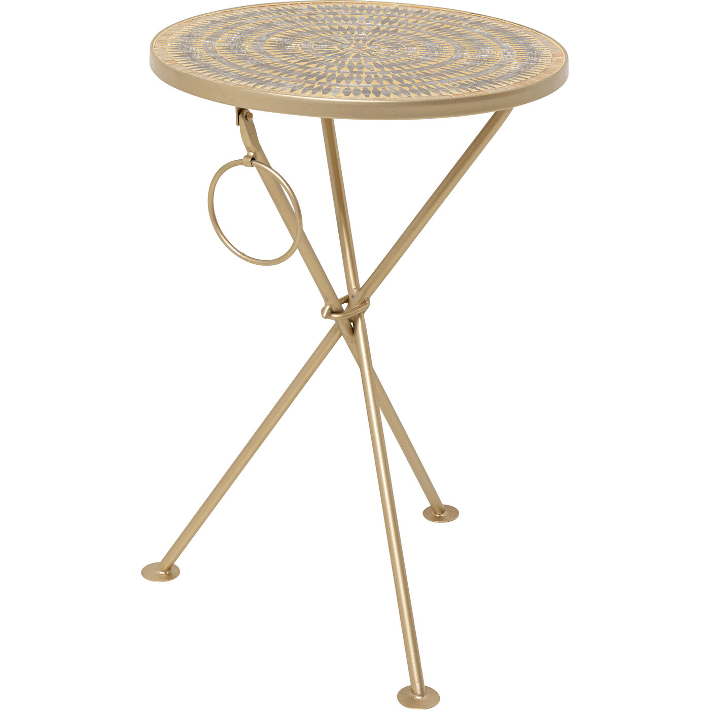 Beistelltisch Clack Mosaic Braun Ø35cm
