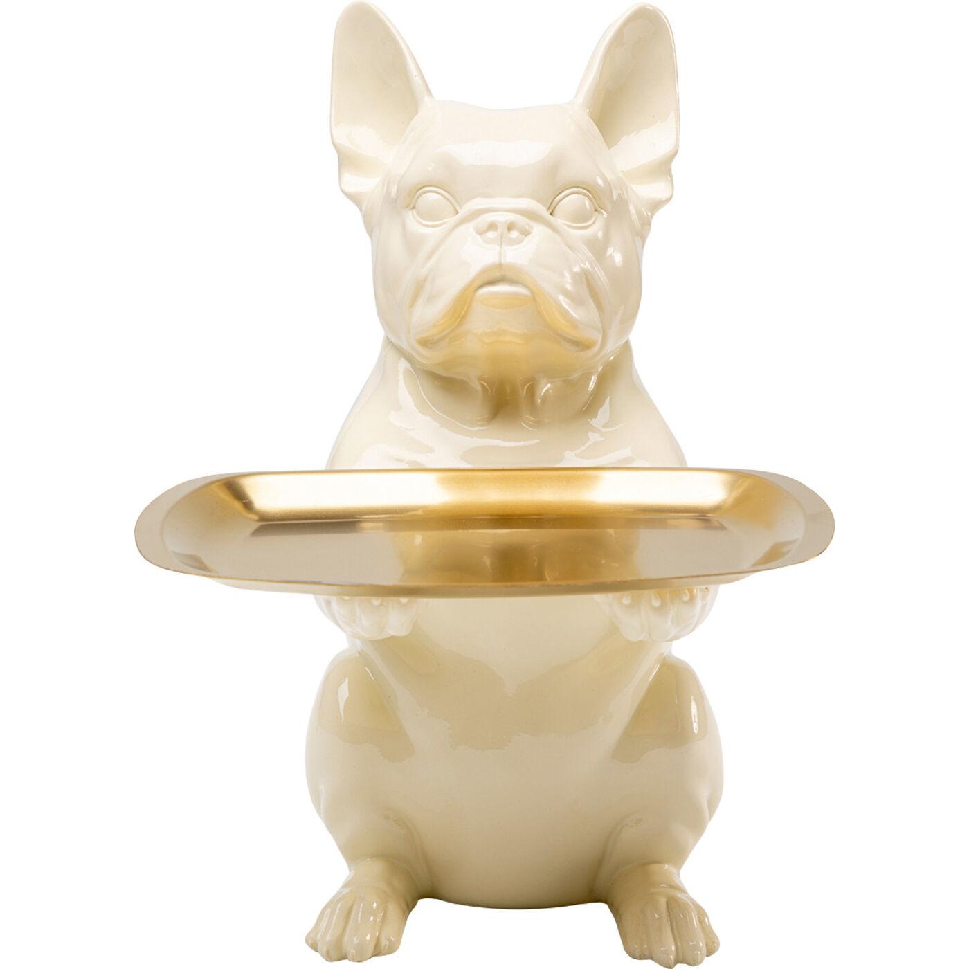 Deko Figur Dining Dog Cream 28cm