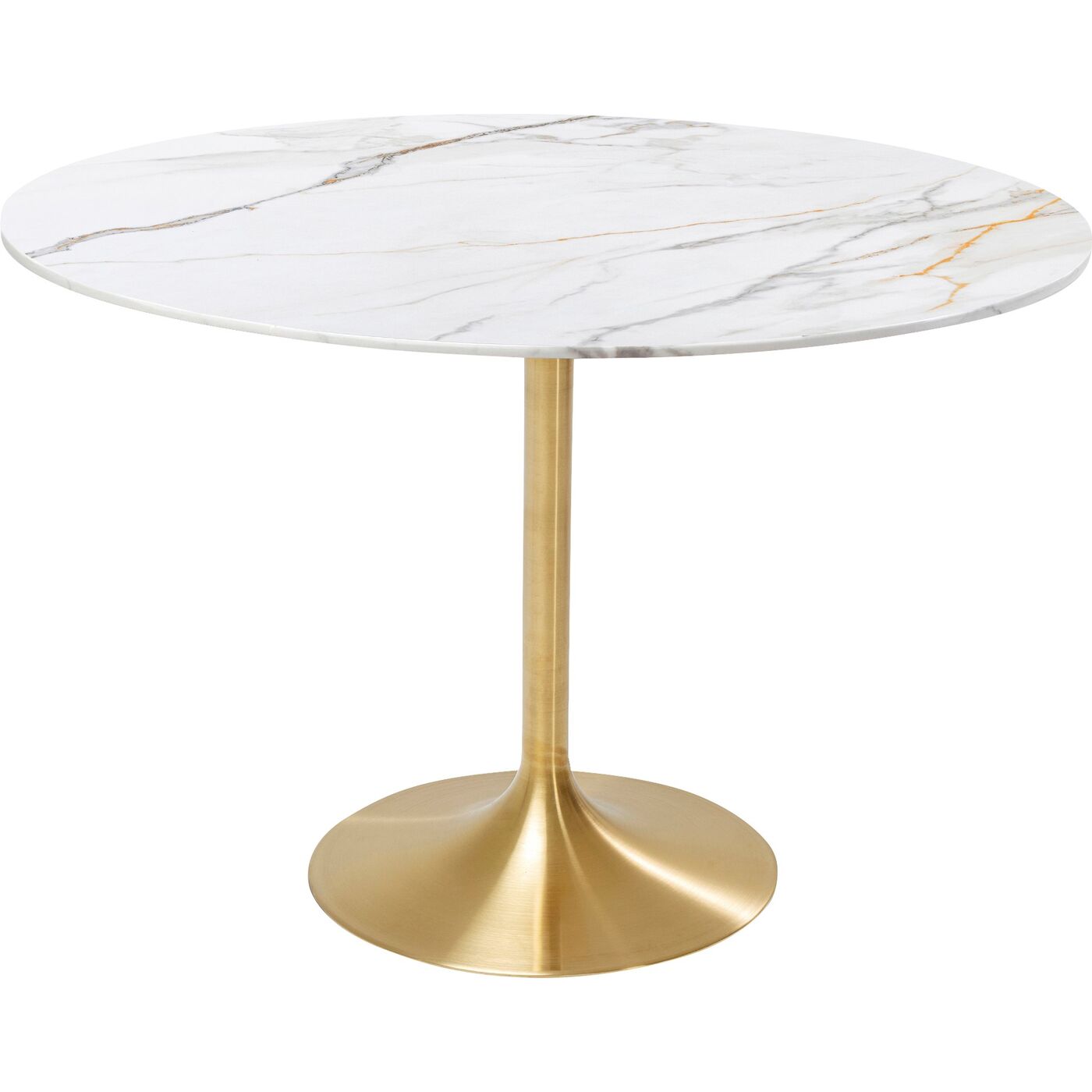 Tisch Invitation Set Ceramic Weiß Brass Ø120cm