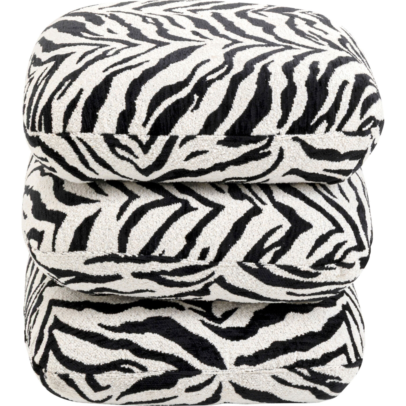 Hocker Pepino Tiger Schwarz 45x45cm