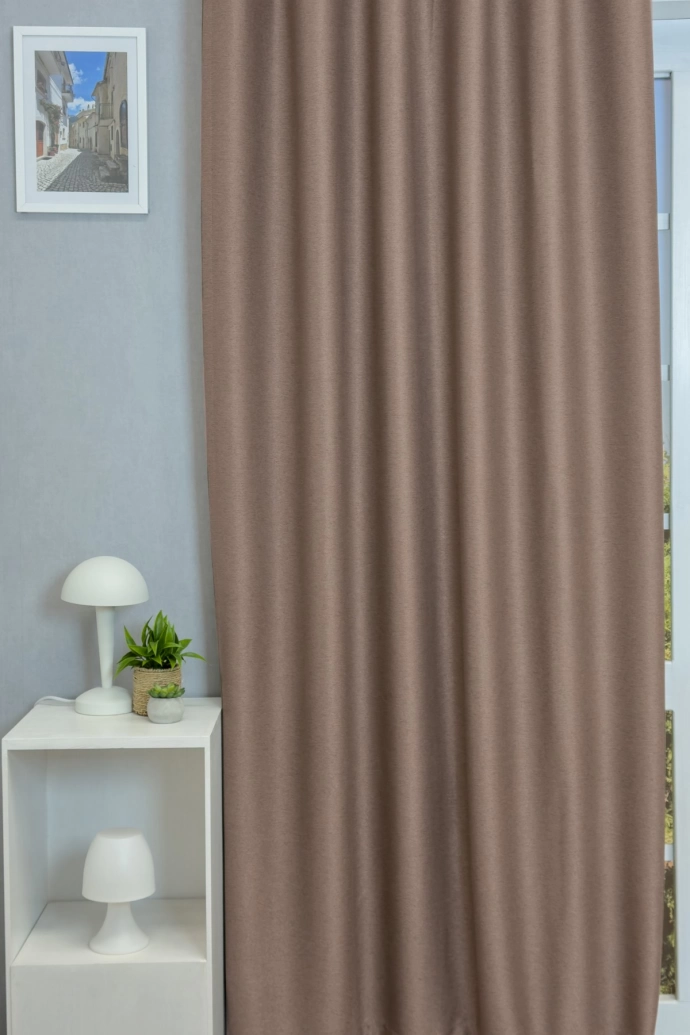 Island – Rideau dimout thermique isolant beige foncé