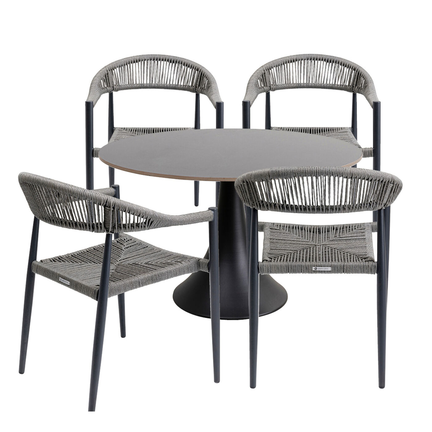 Gartenset Palma Possibilita Ø120cm Grau 5/Set