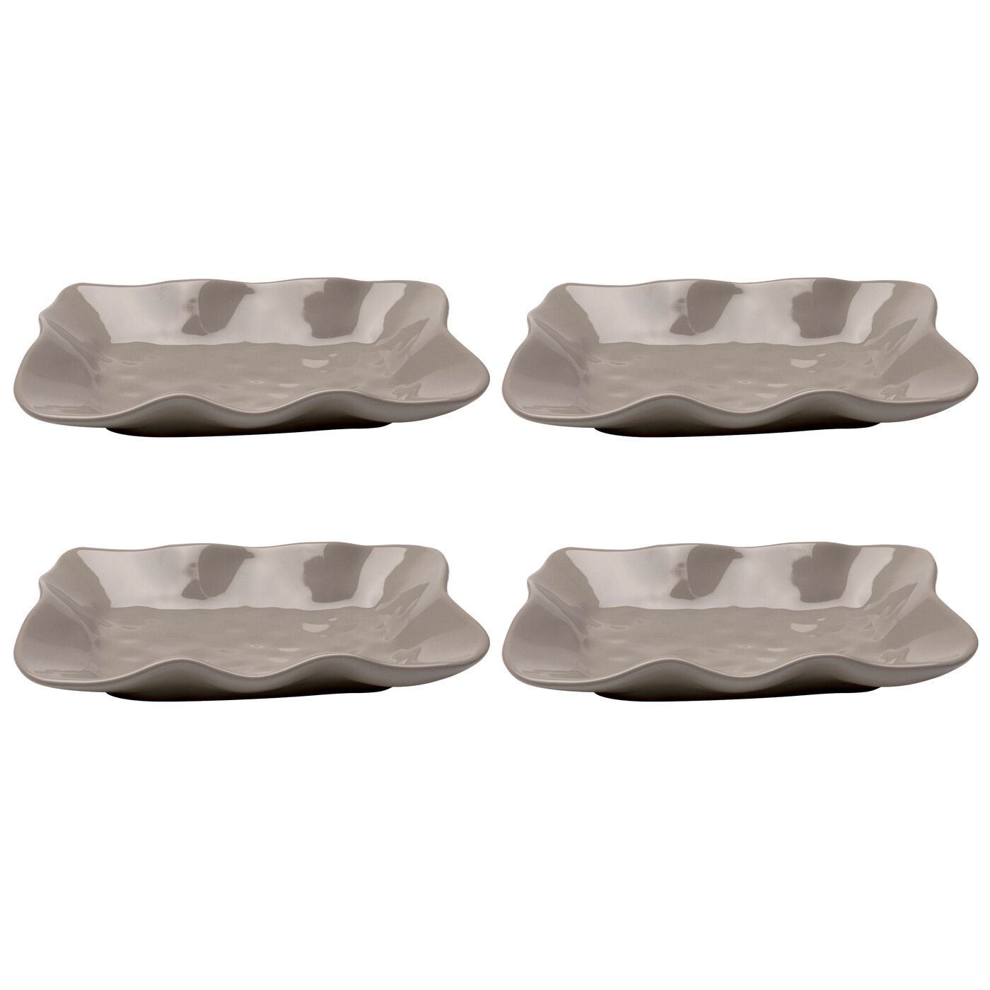 Servierplatte Organic Grau 17x26cm (4/Set)