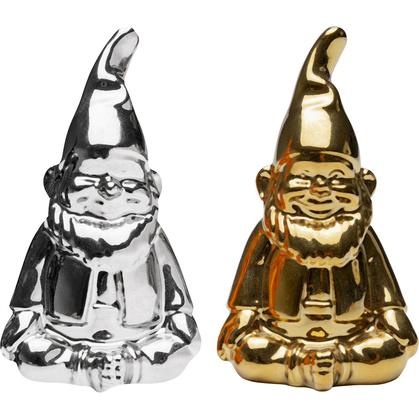 Salz und Pfefferstreuer Zwerg Silber/Gold (2/Set)