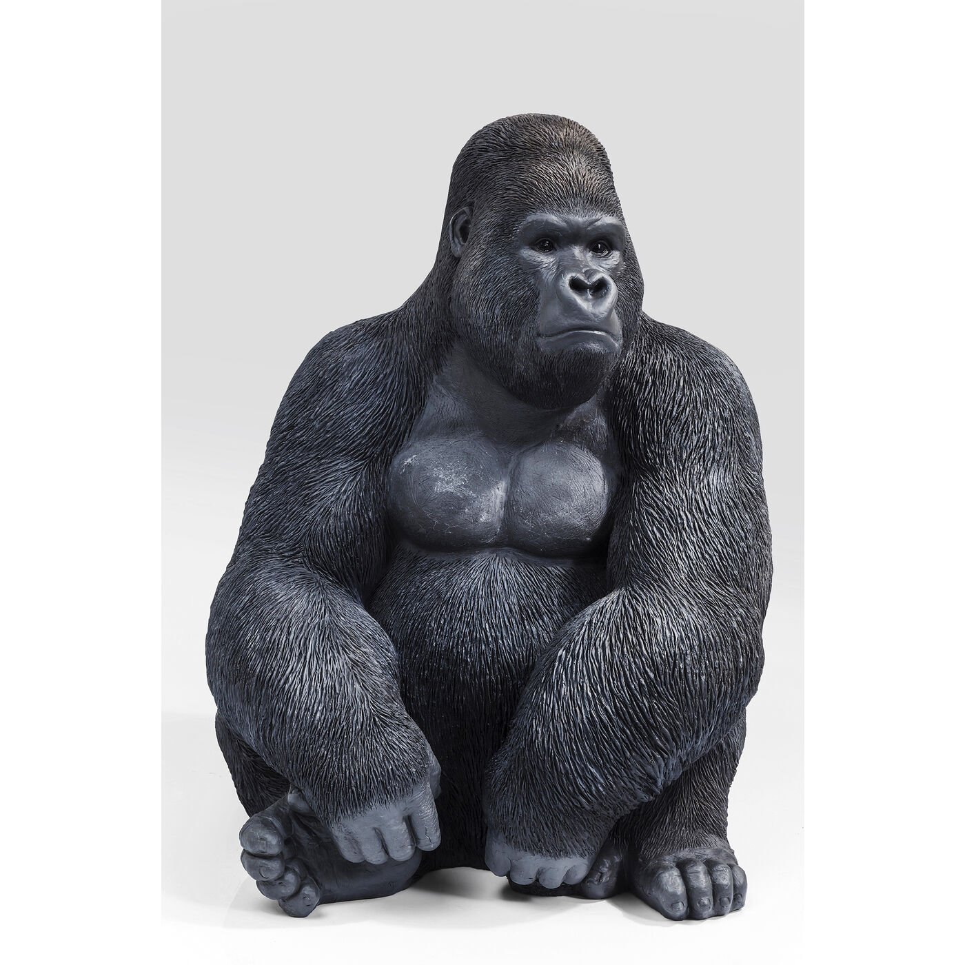Deko Figur Monkey Gorilla Side XL Schwarz 76cm