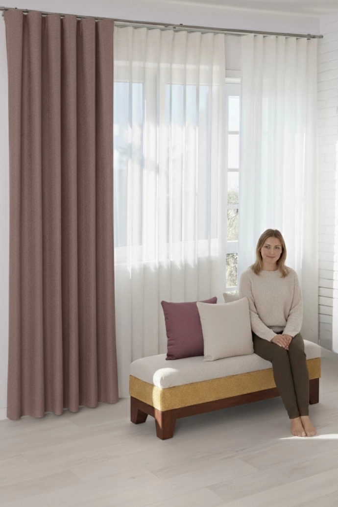 Island – Rideau dimout thermique isolant mauve