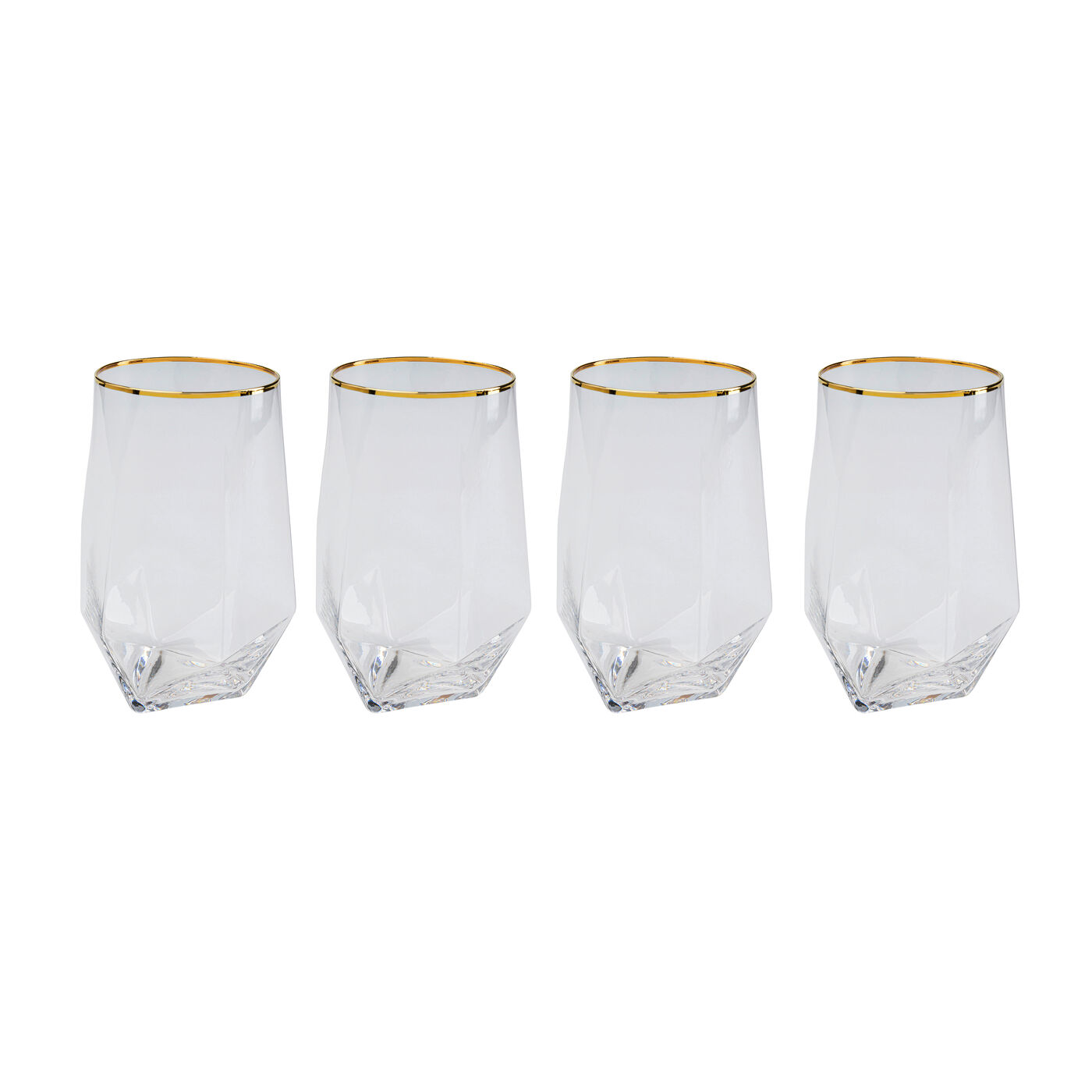 Wasserglas Diamond Gold Rim (4/tlg.)