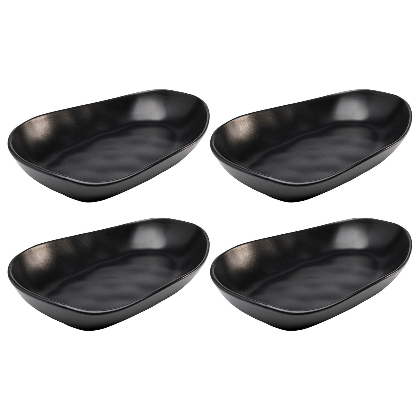 Teller Organic Black 25cm (4/Set)