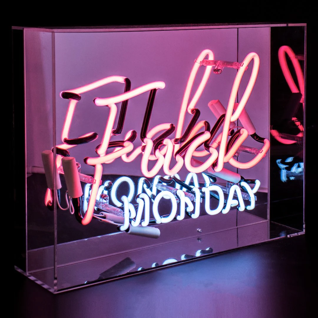Lightbox Neon Large "F*ck Monday"