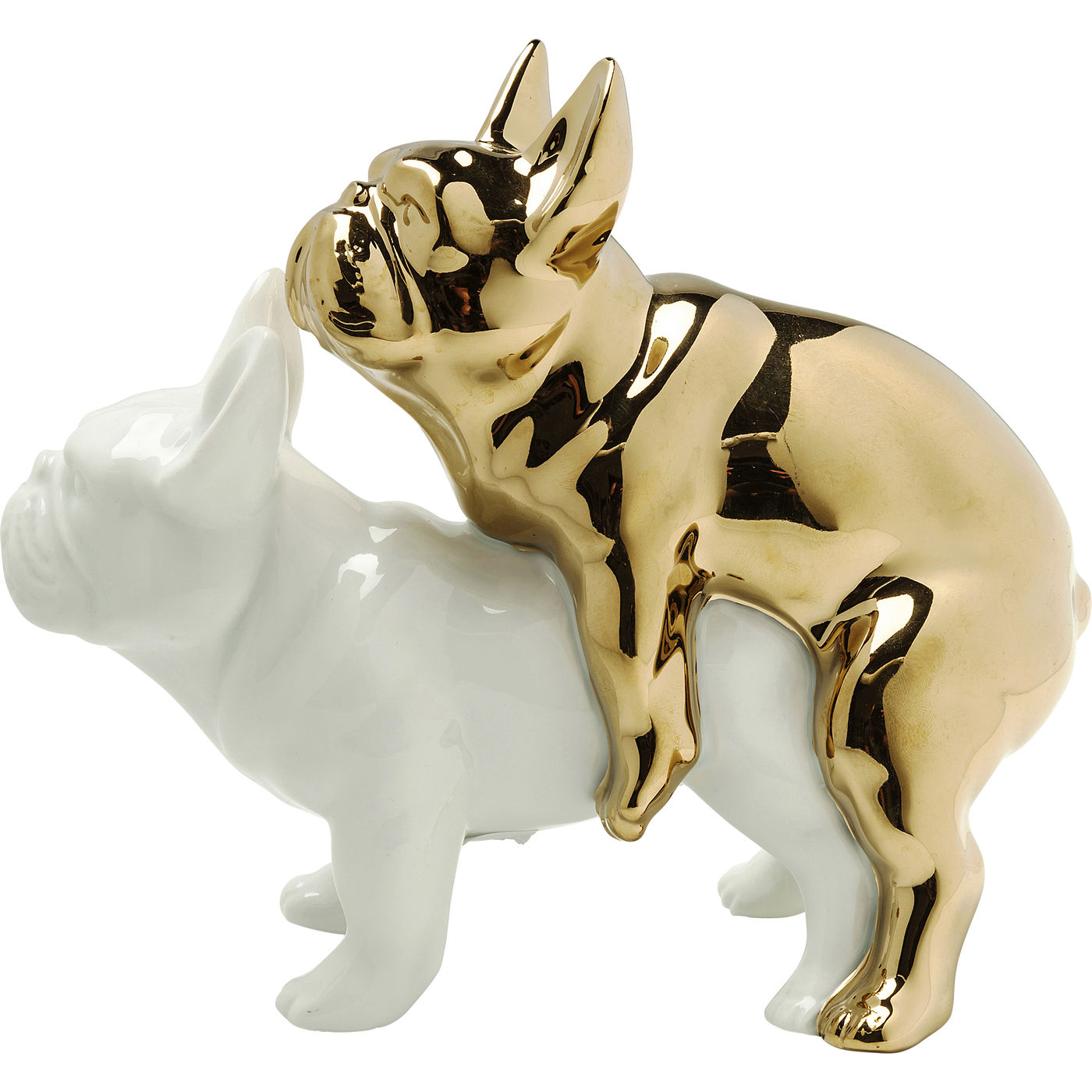Deko Figur Love Dogs Gold