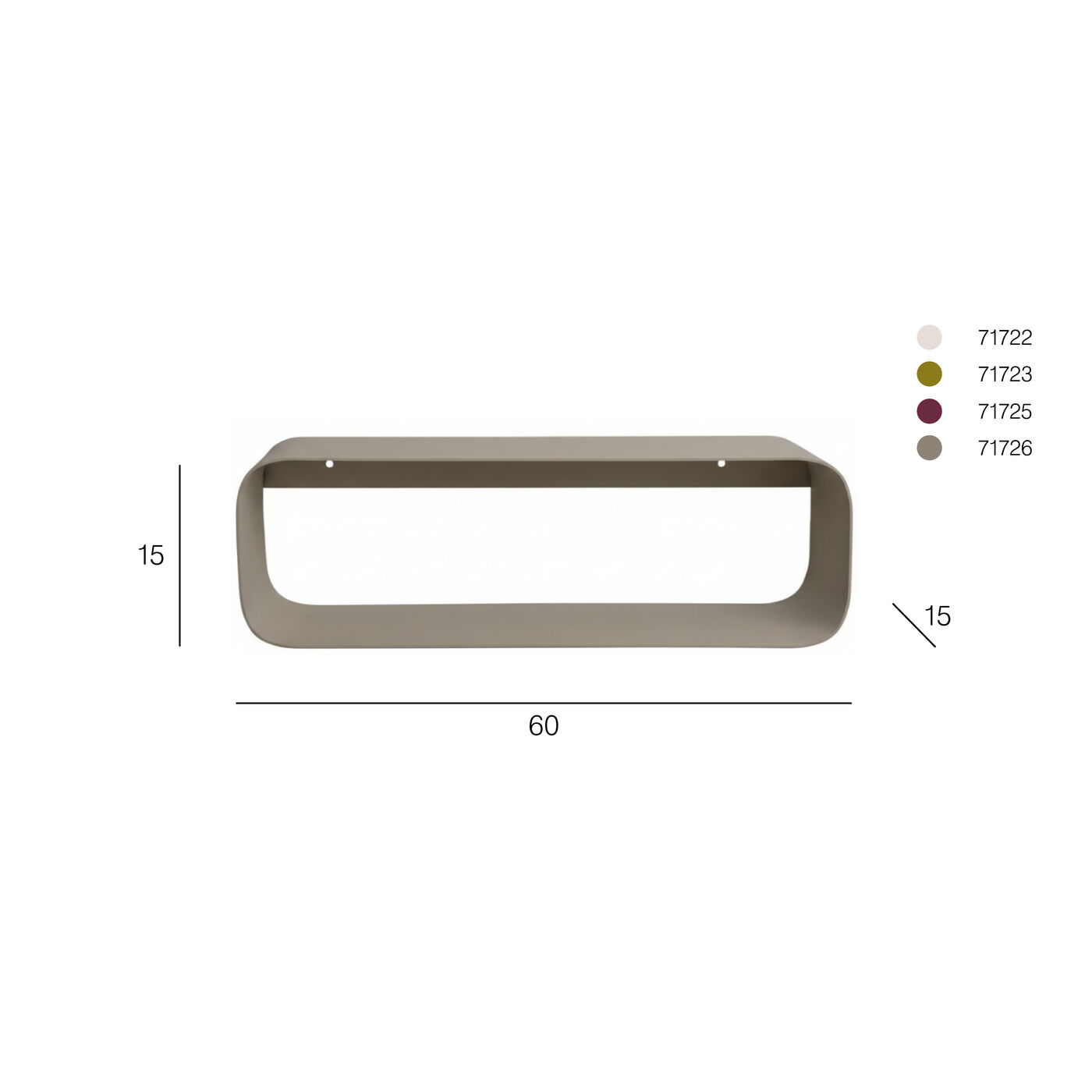 Scaffale parete Lounge XS crema