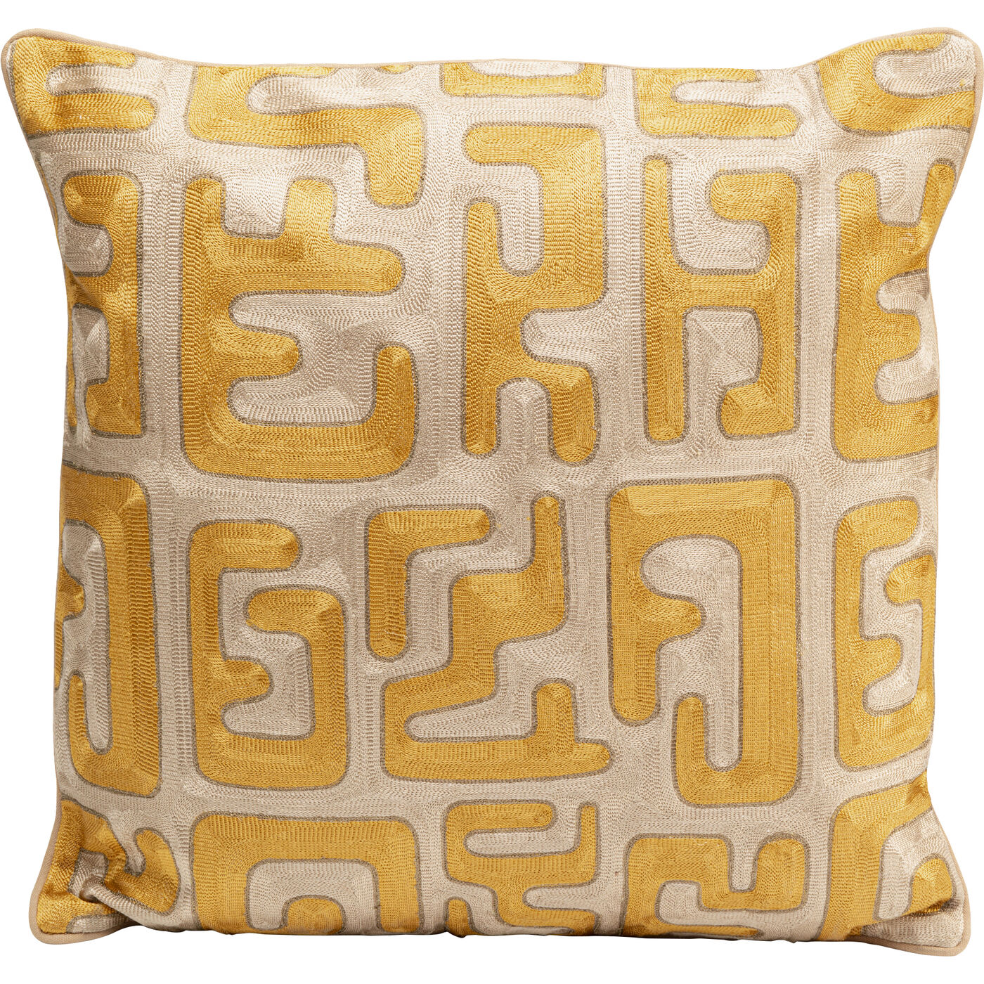 Kissen Meander Gold 50x50cm