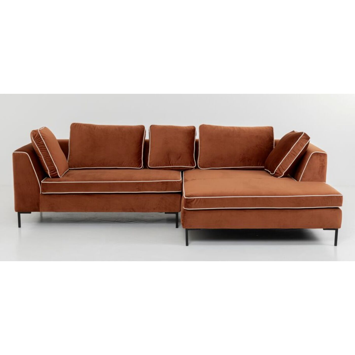 Ecksofa Gianni Pipe Braun 290cm Rechts