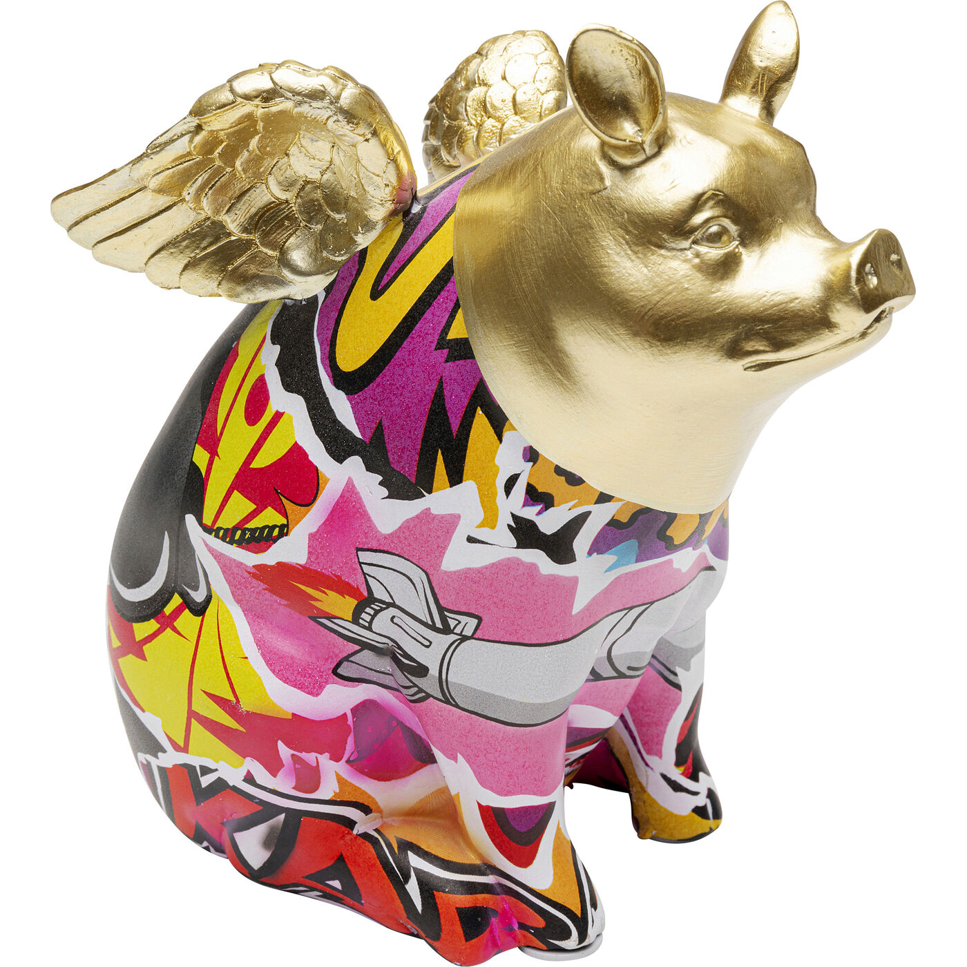 Deko Figur Graffiti Flying Pig 16cm