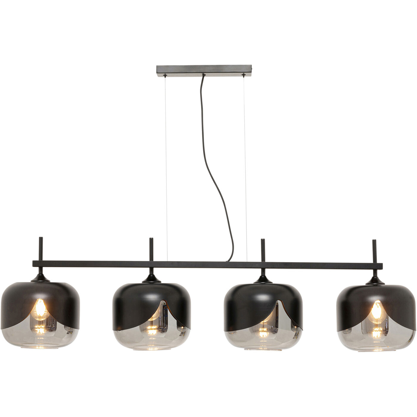 Hängeleuchte Smoke Goblet Quattro 129cm