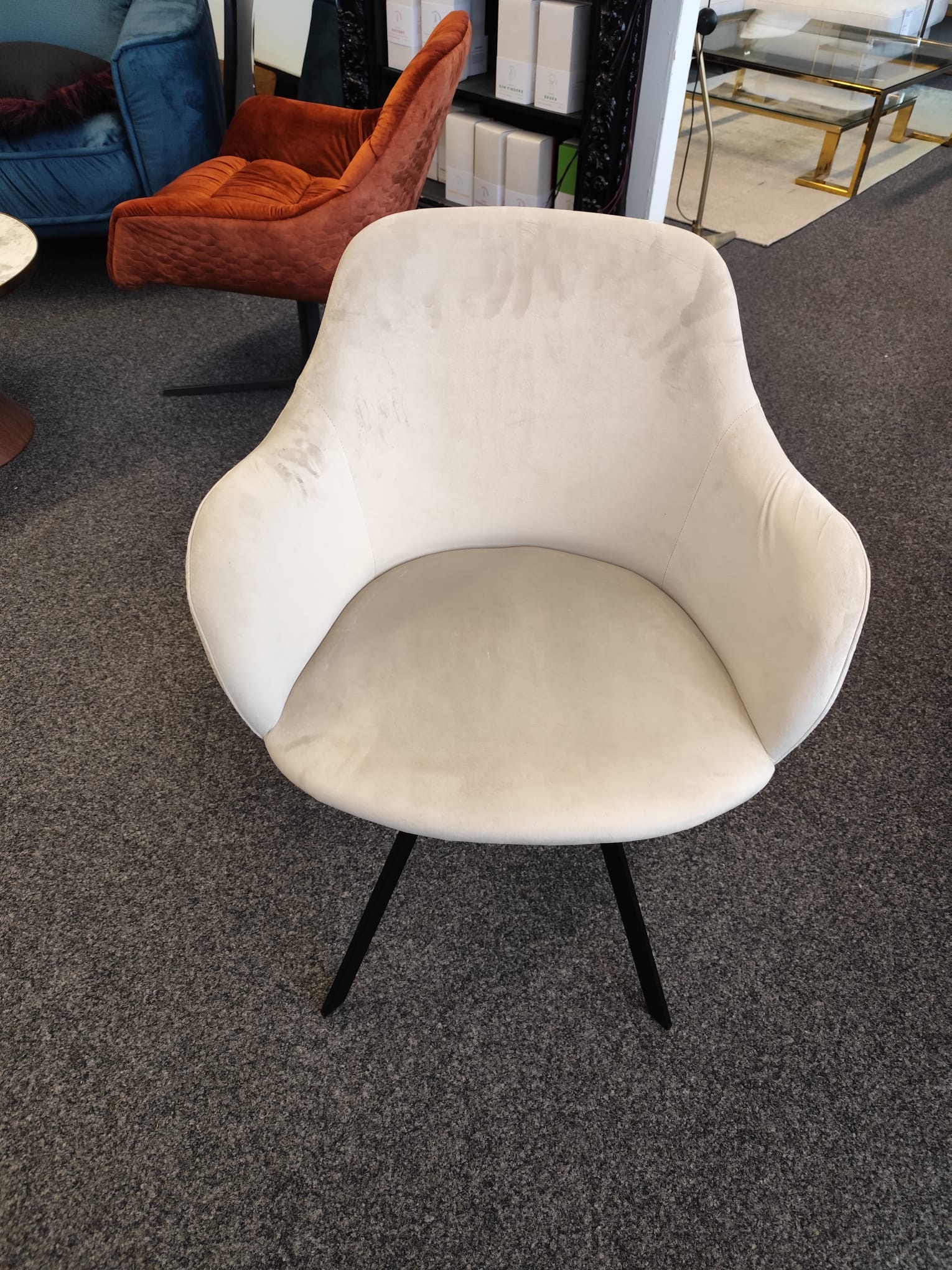 KARE Green Drehstuhl Lady Kat Hell Creme Lina 21 OCCASION